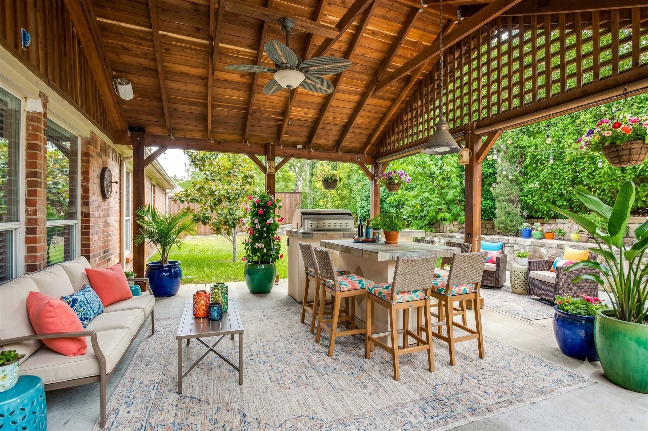 Gorgeous patio, perfect for relaxing or entertaining! Virtually Staged
