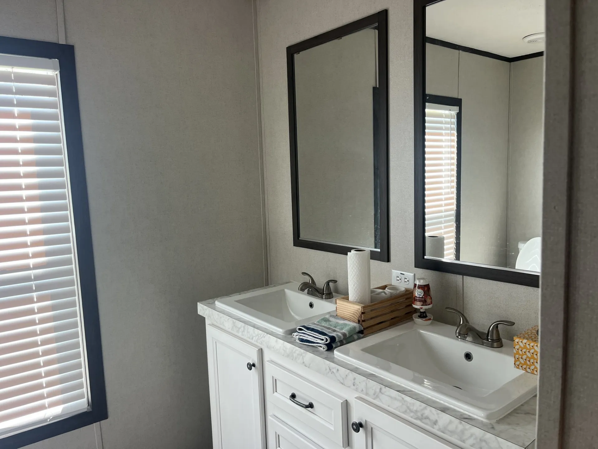 Bathroom featuring double vanity