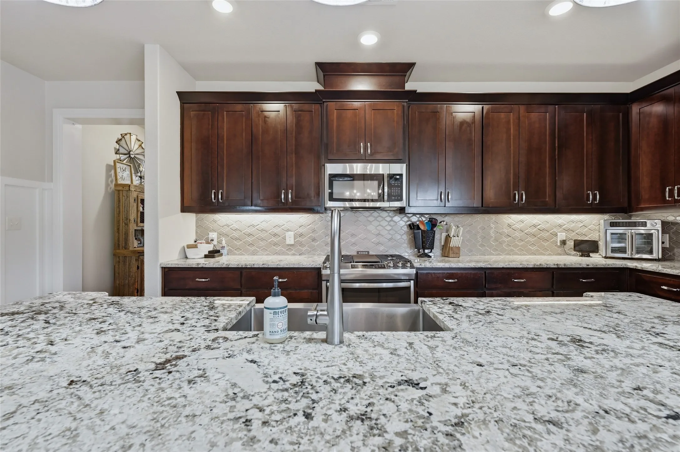 Beautiful modern kitchen with a large island