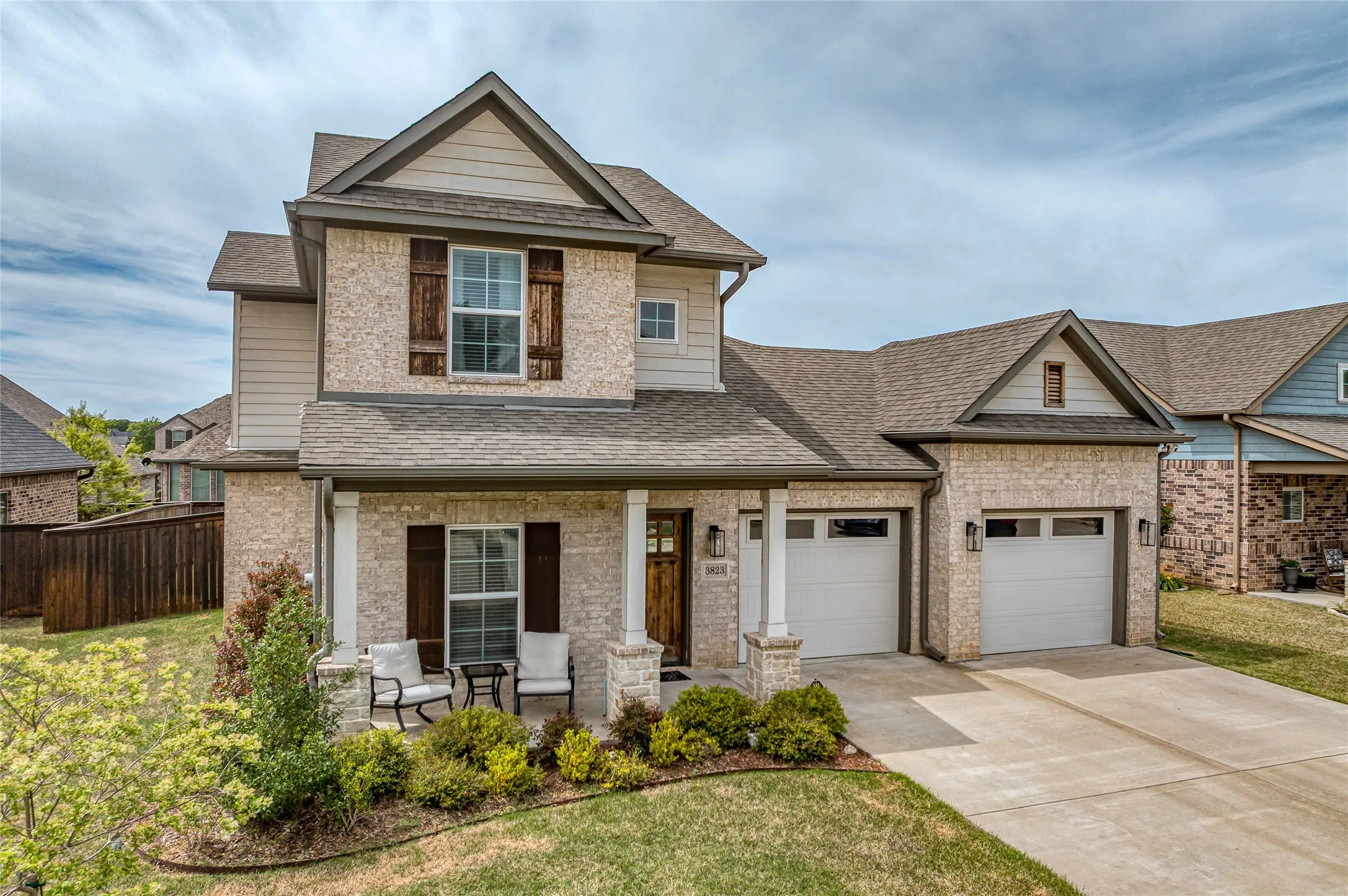 Front of home, home faces east