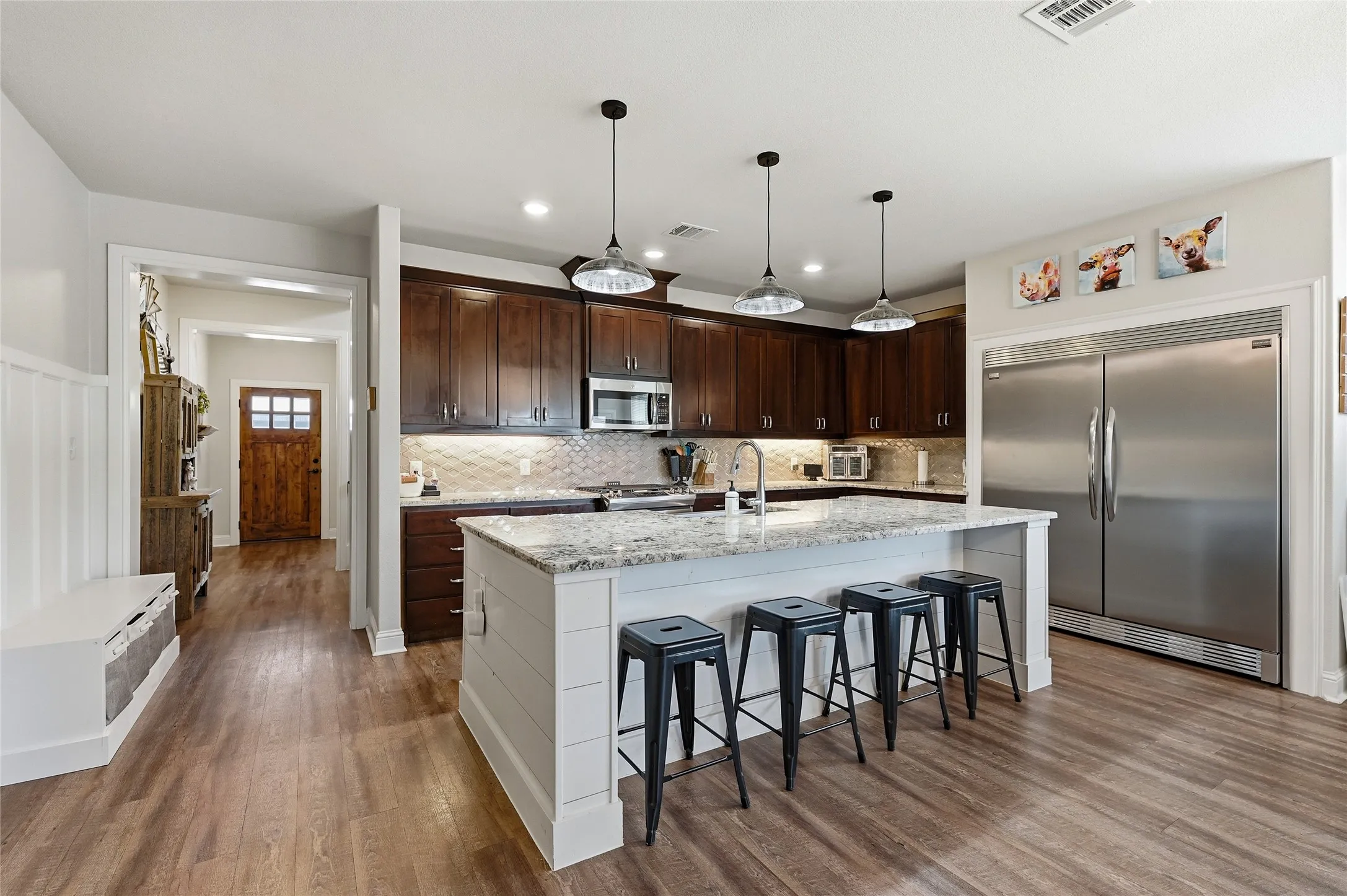 Beautiful modern kitchen with a large island