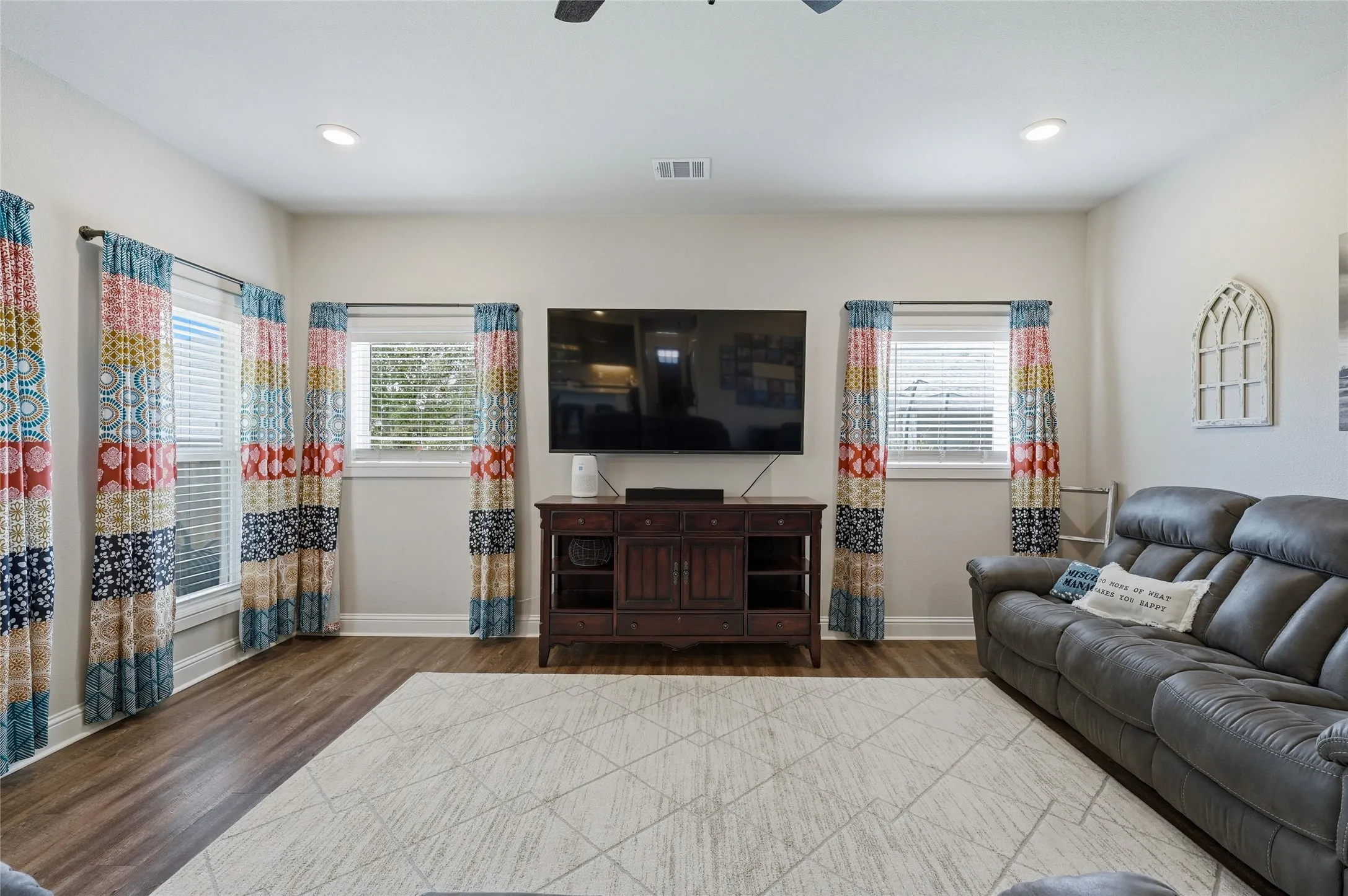 Large Living area with ample amounts of natural light