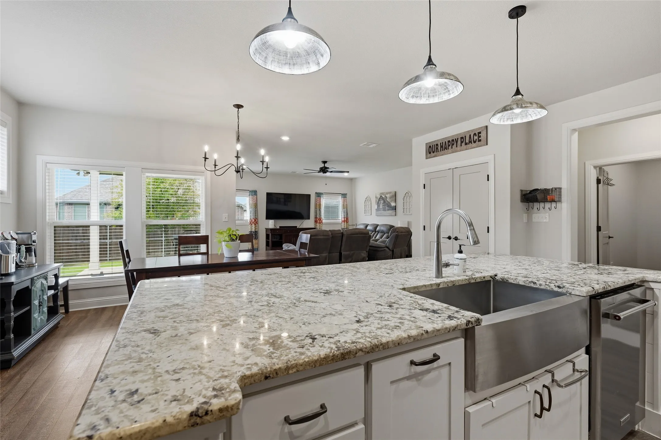 Beautiful modern kitchen with a large island