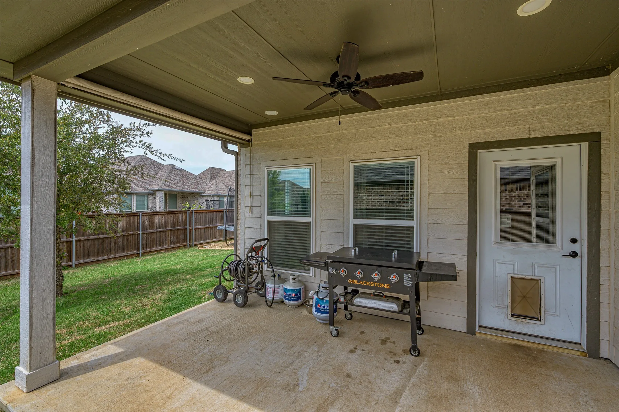 Covered back patio