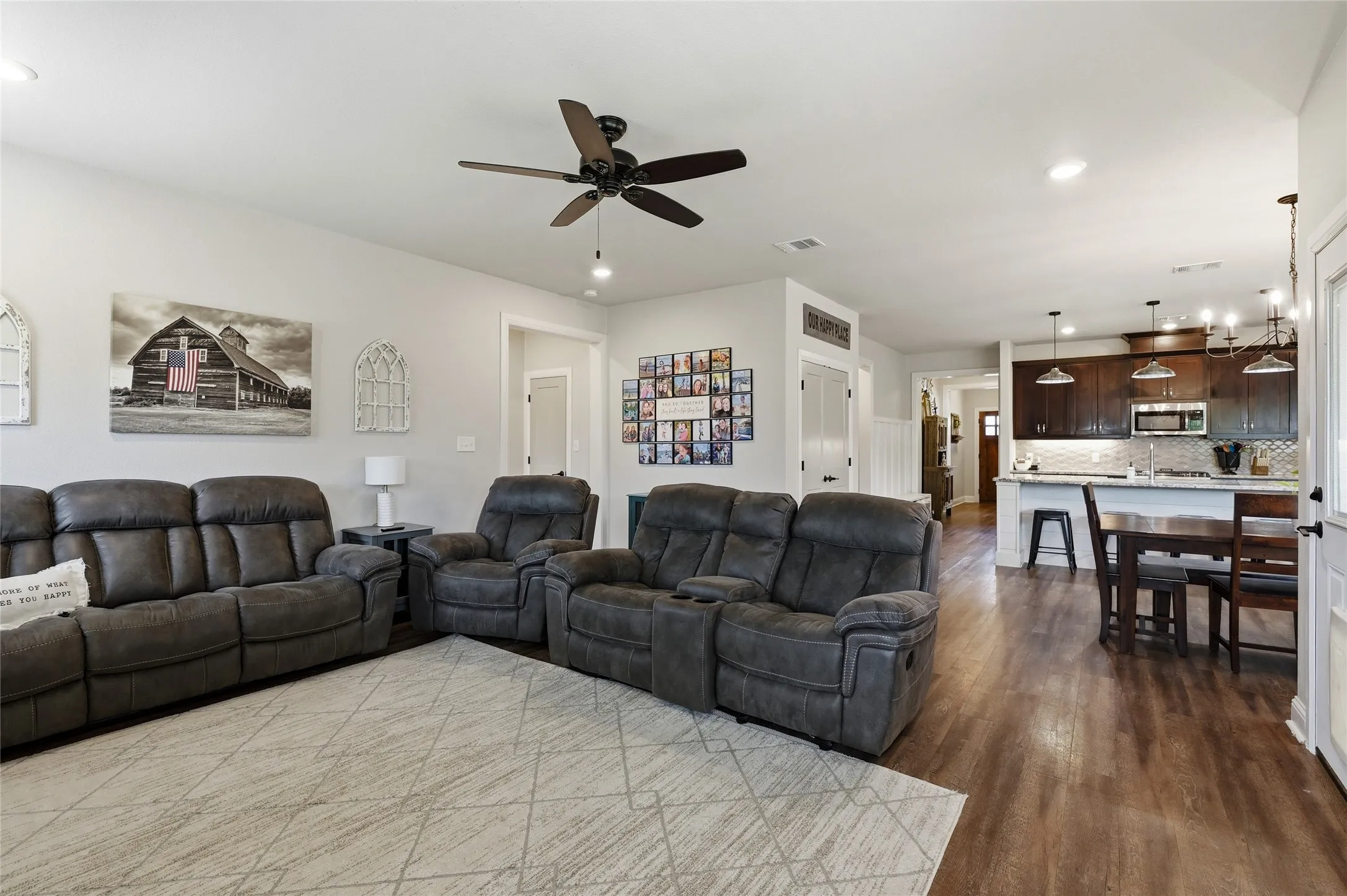 Large Living area with ample amounts of natural light