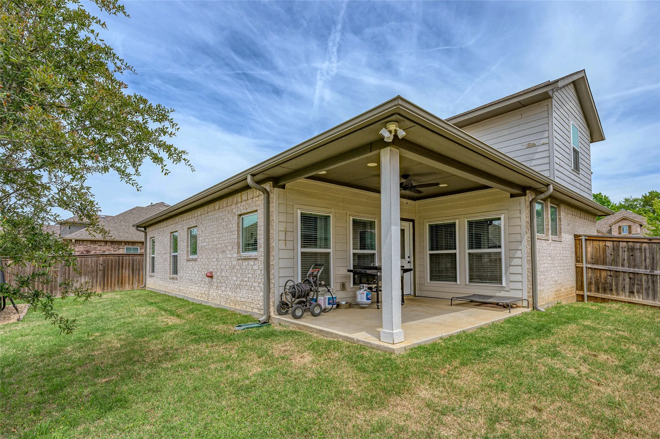 Covered back patio