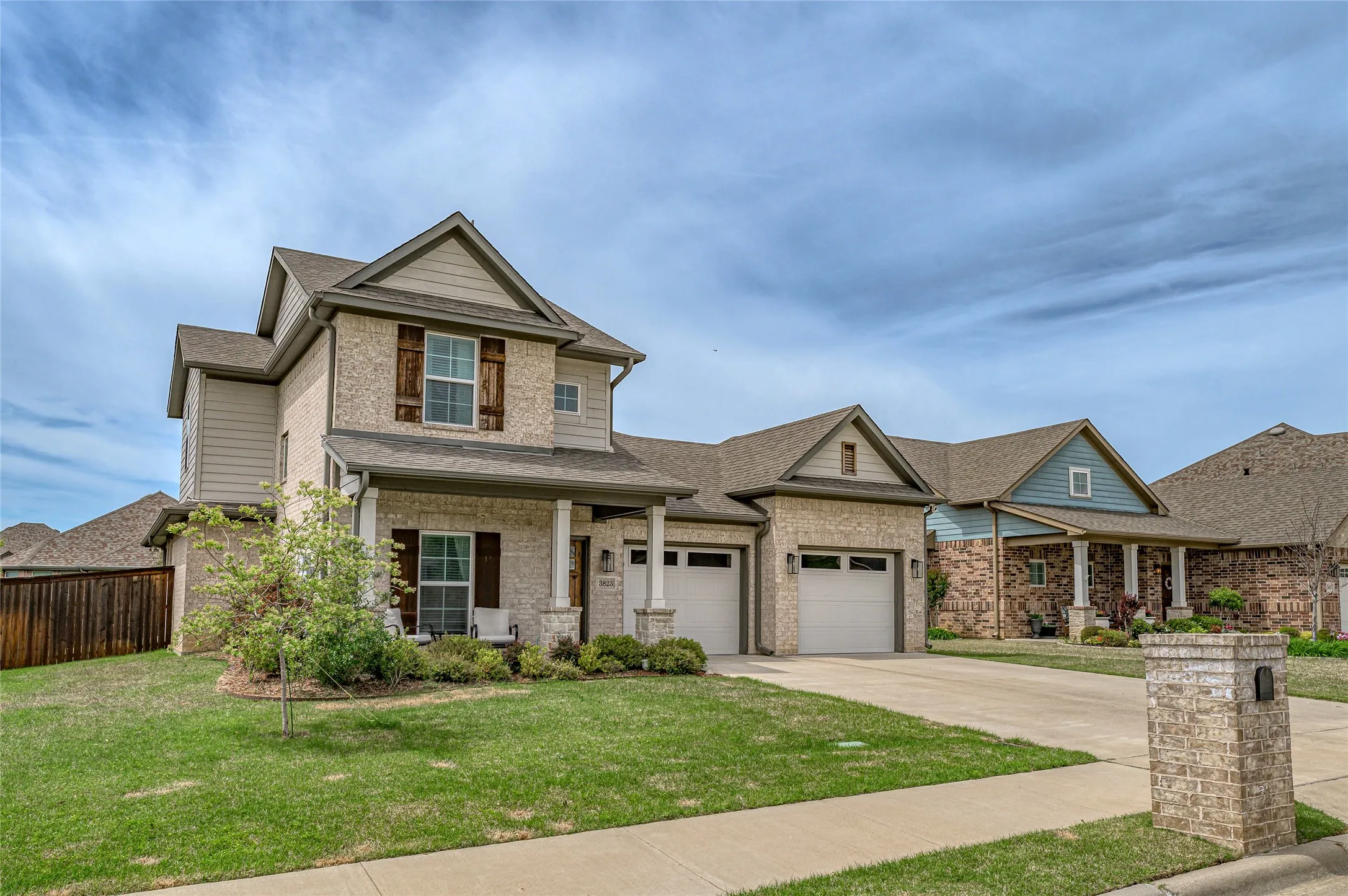Front of home, home faces east