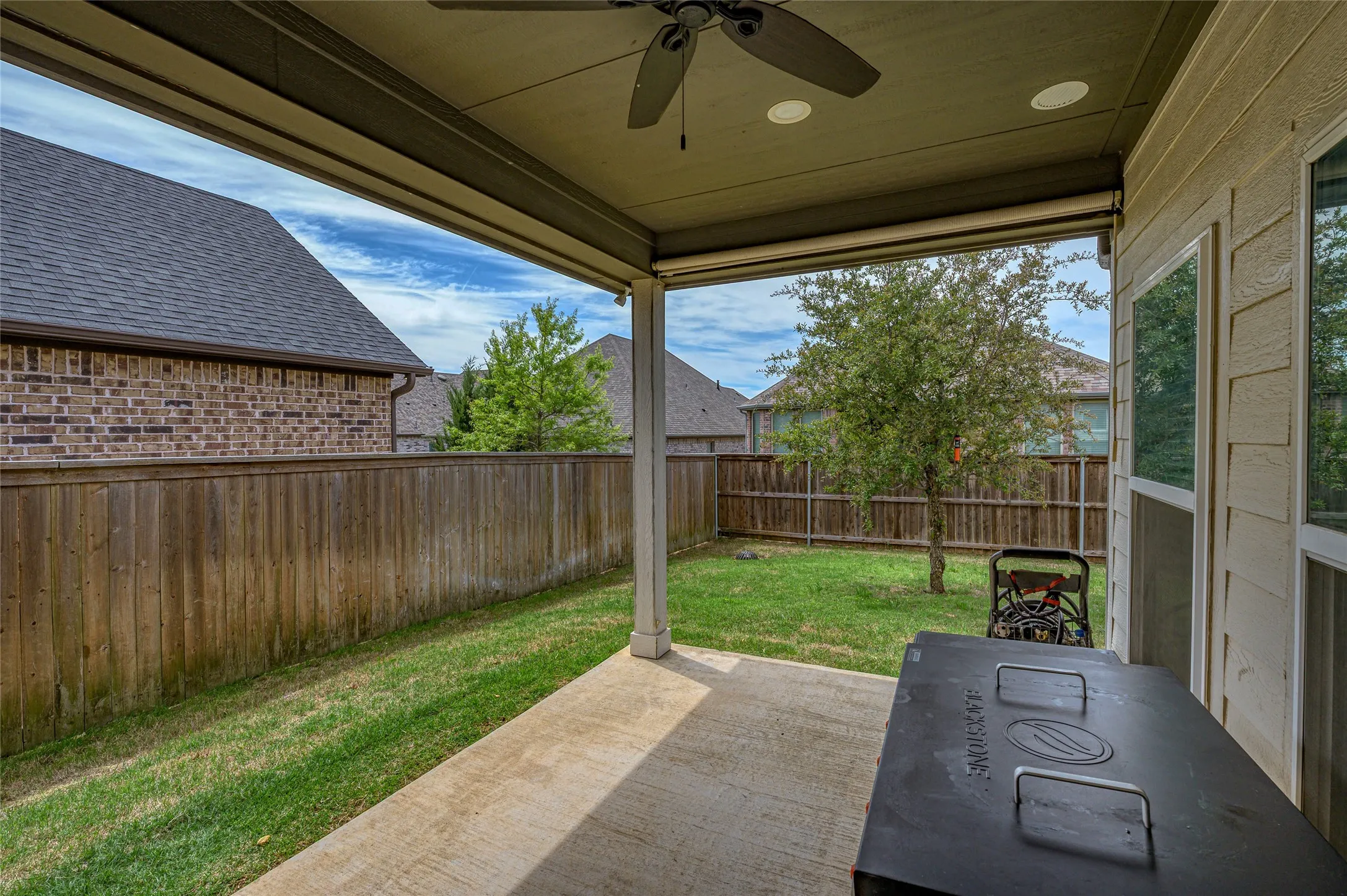 Covered back patio