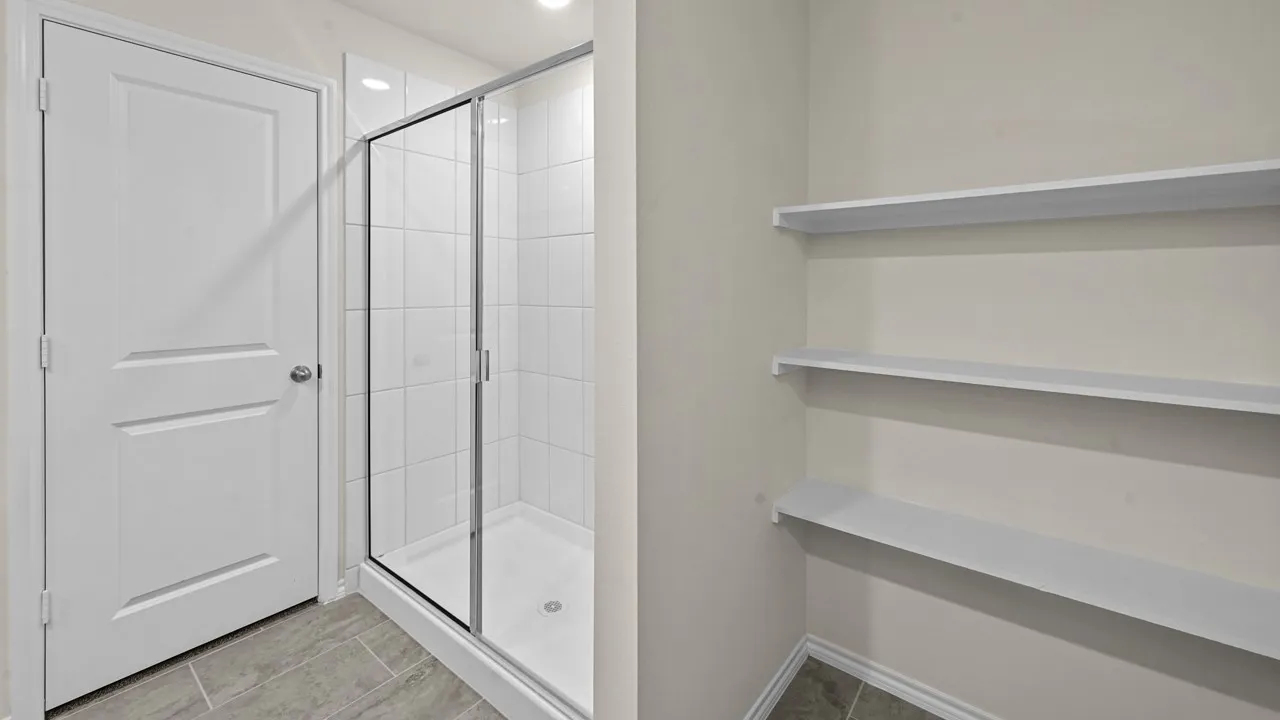 Bathroom featuring a stall shower