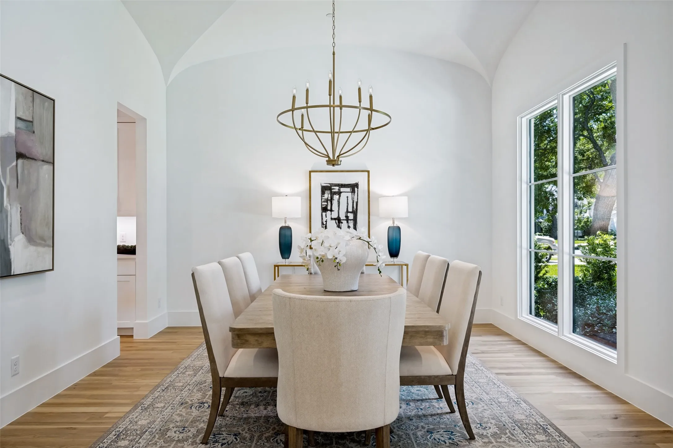 Well proportioned, light filled dining room