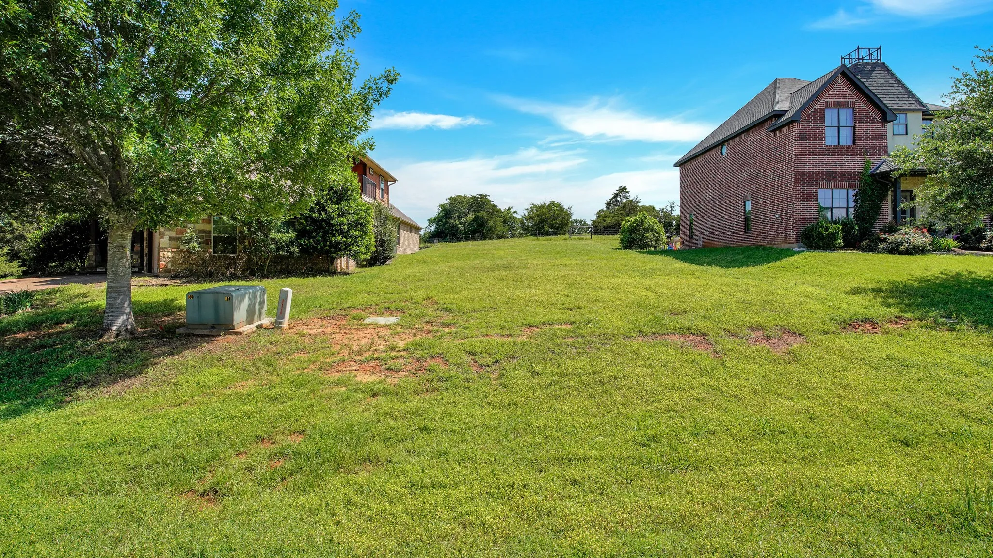 View of grassy yard