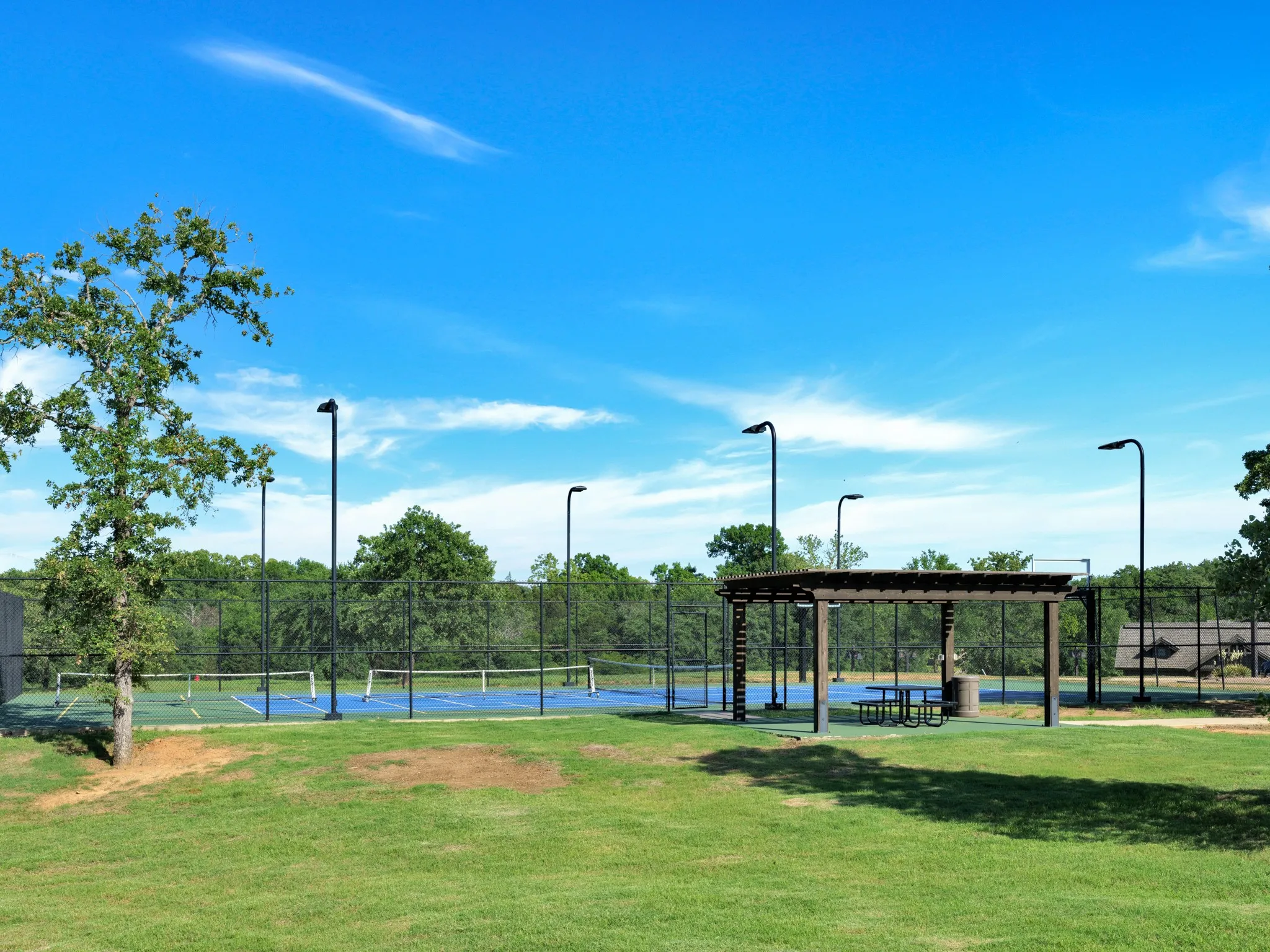 View of tennis court