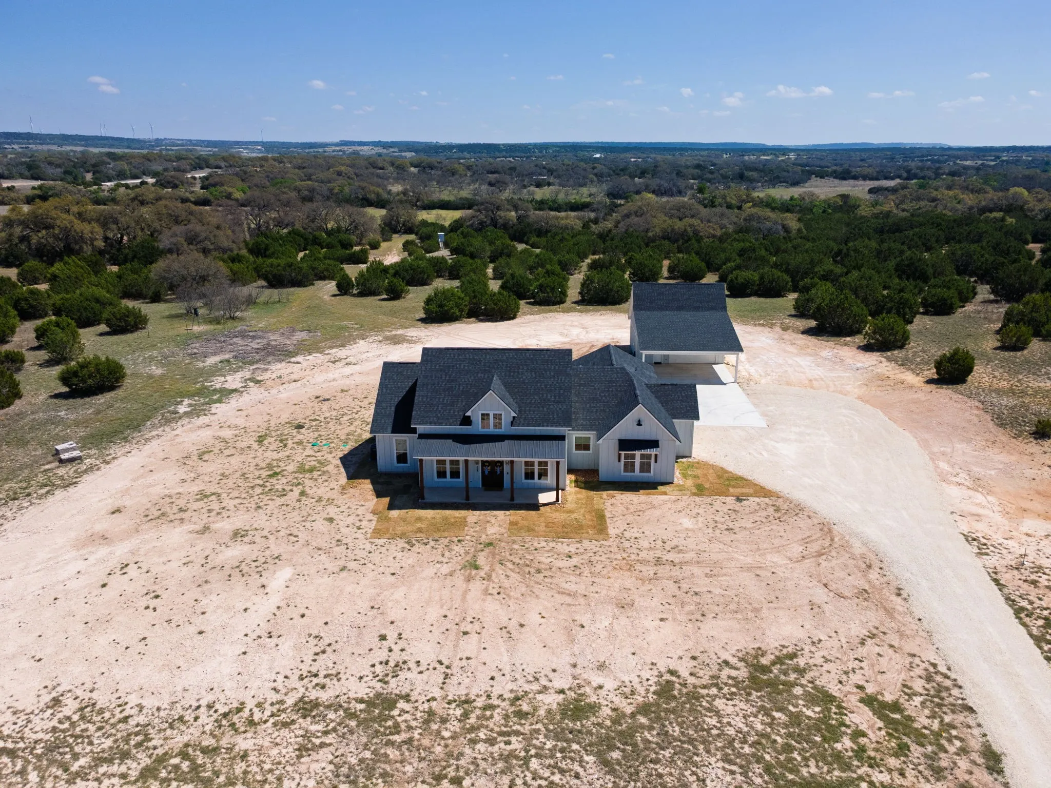 View from above of property