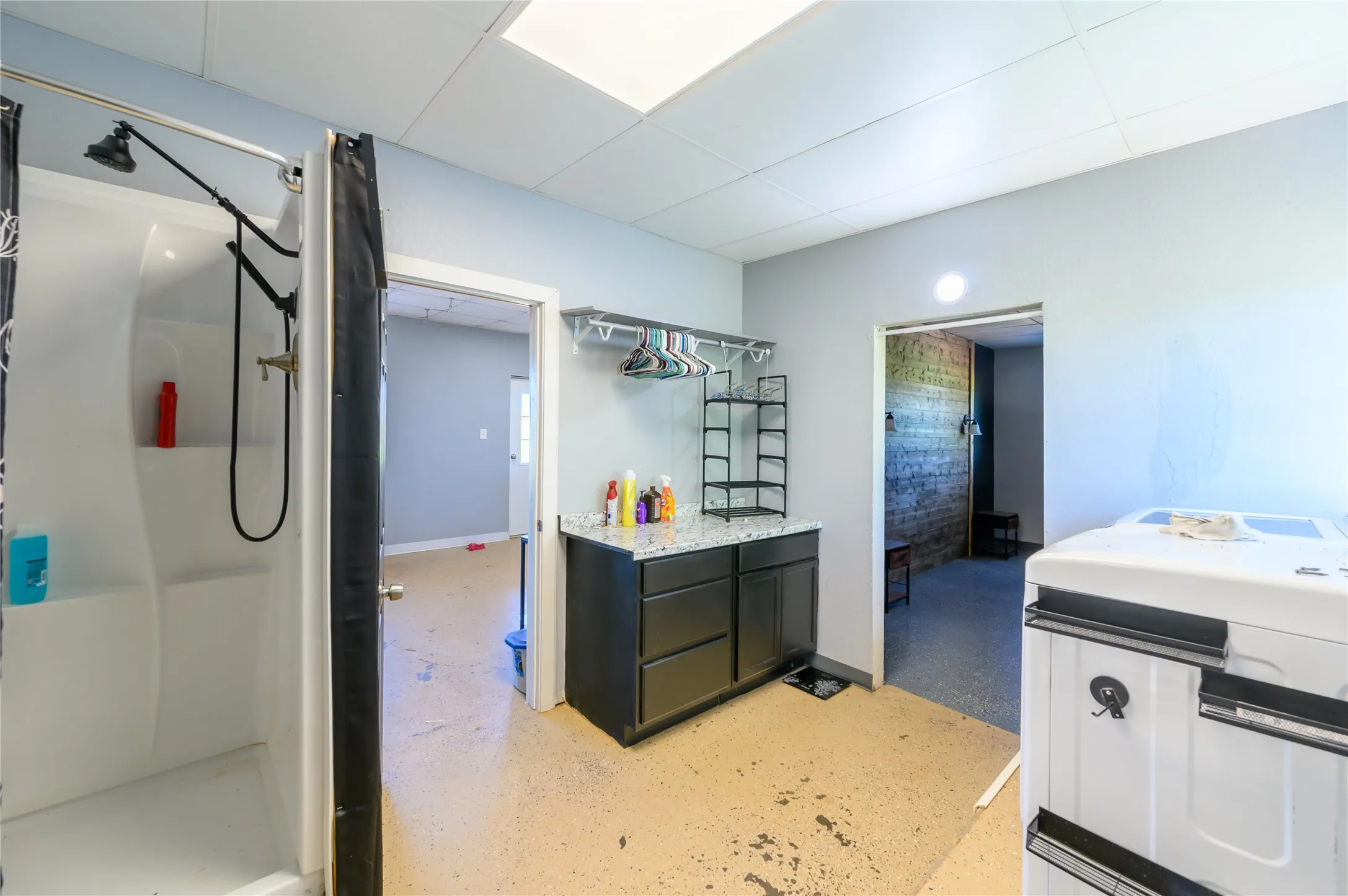 Laundry Room and Bathroom in the Barndominium