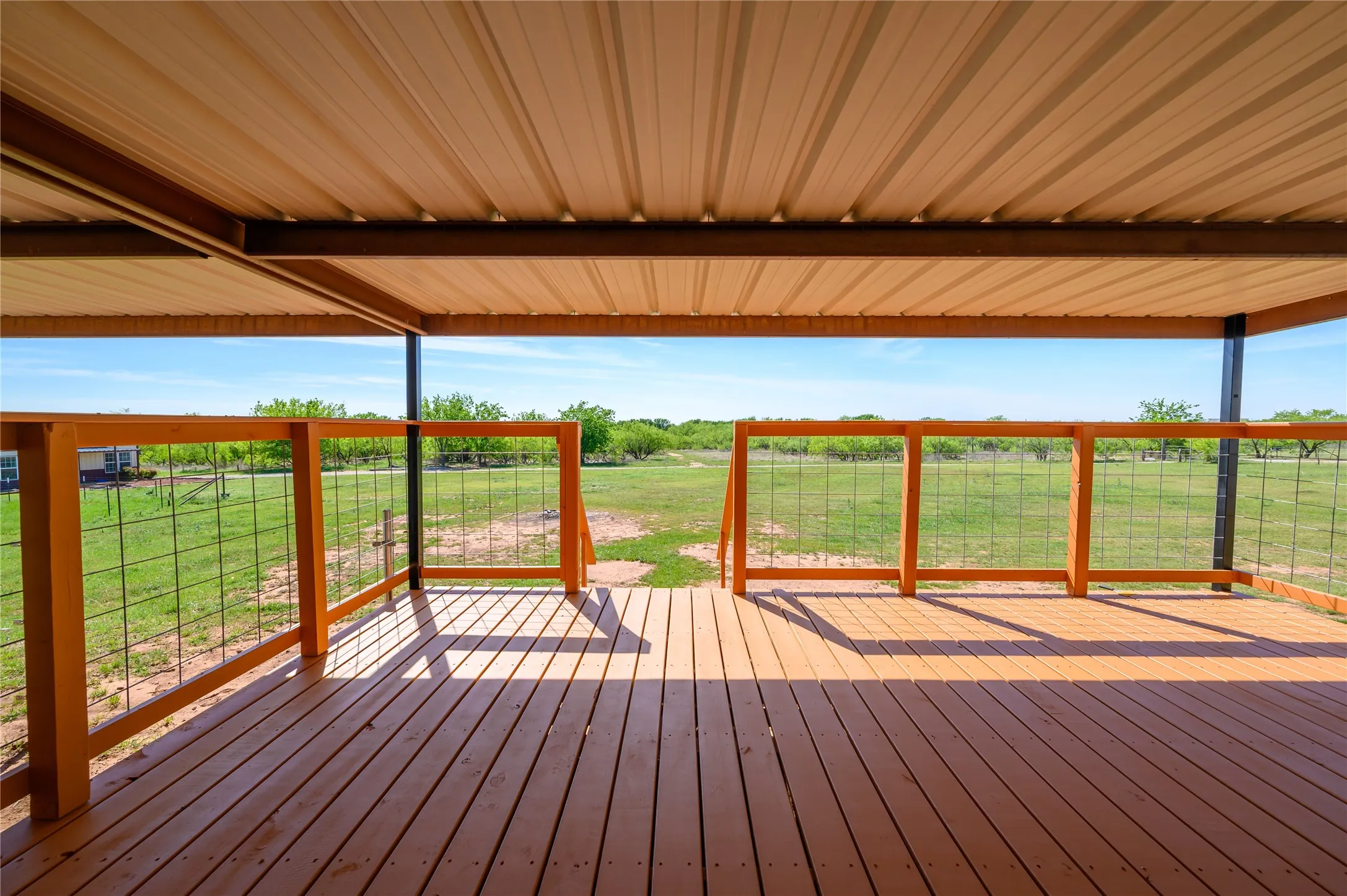 Deck with the view of the land.