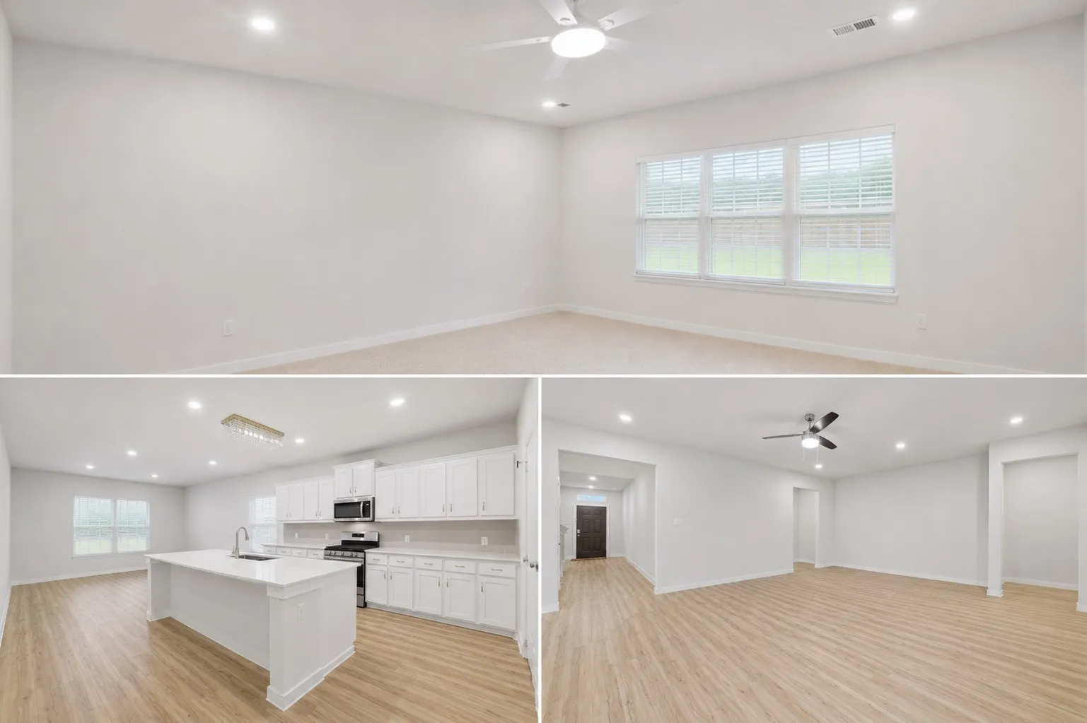 Bright and spacious open-concept home featuring modern finishes, oversized living areas, a beautifully designed kitchen with large island, and a relaxing primary suite with spa-inspired bath.