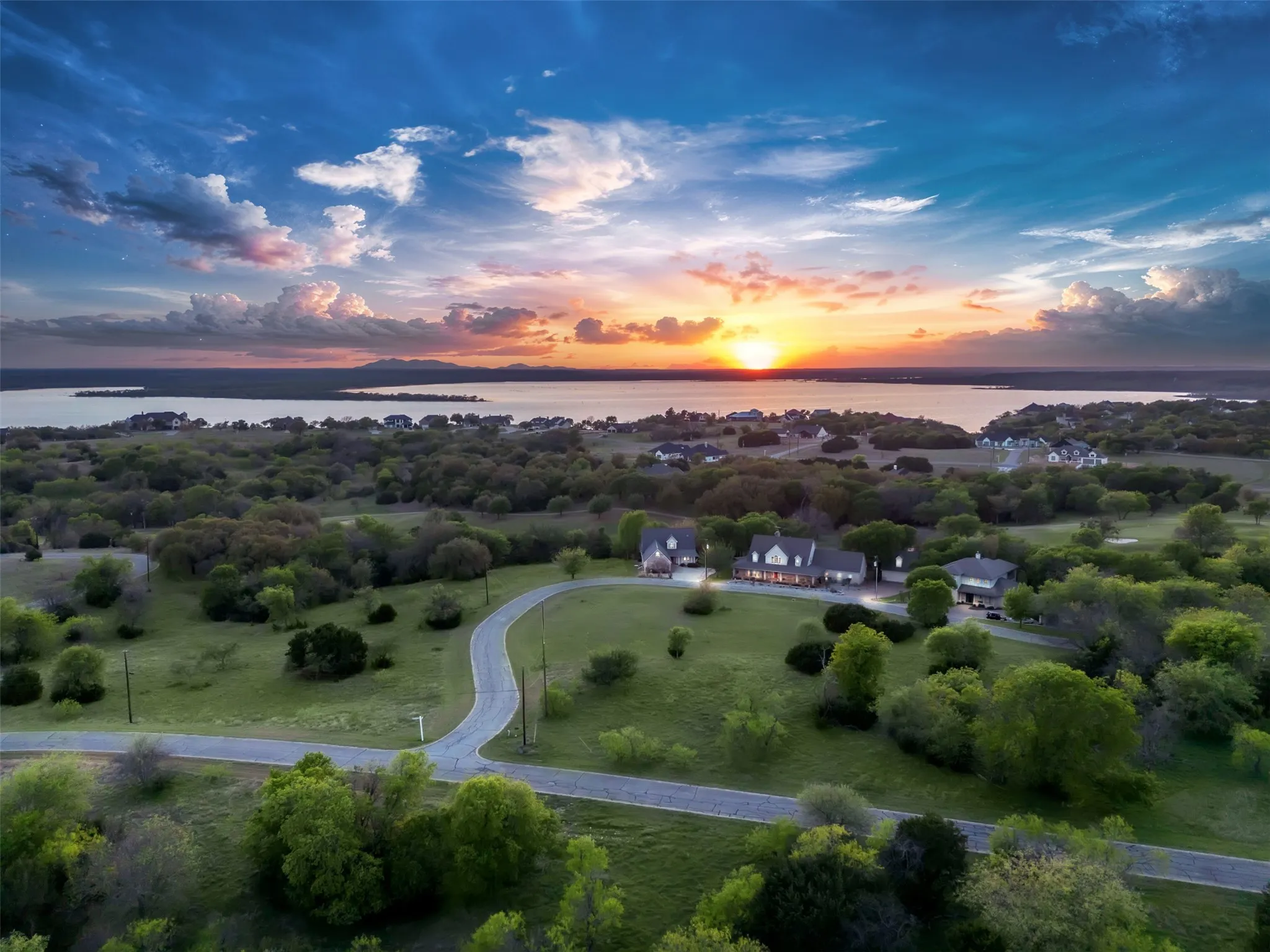 Sunset over Lake Whitney