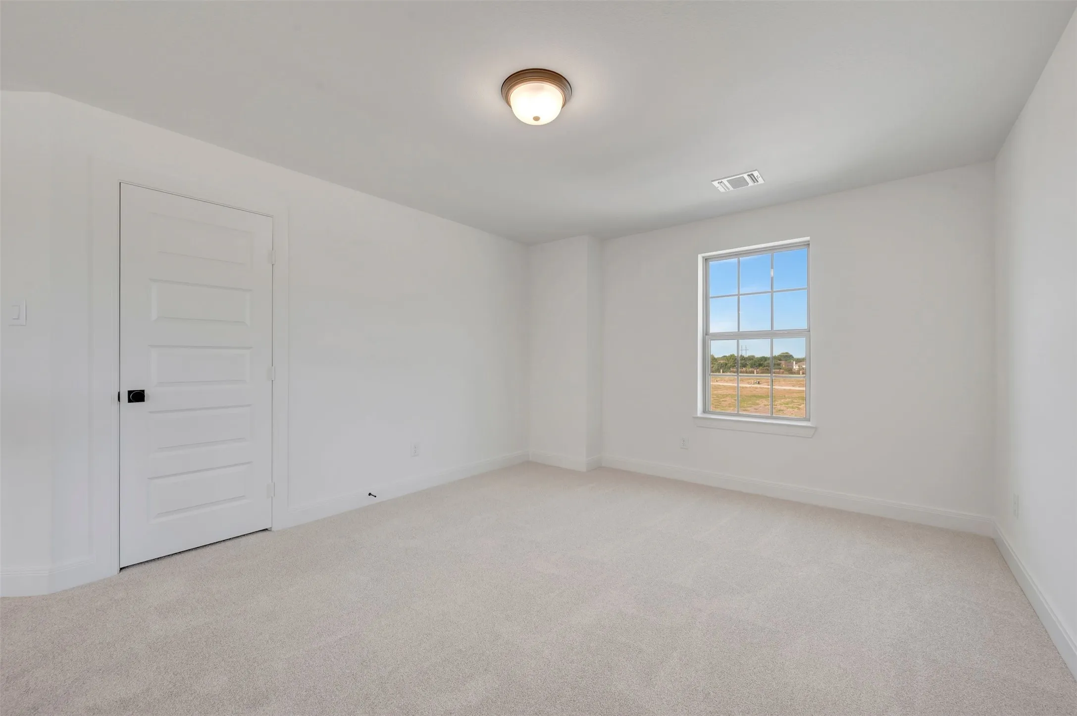 Neutral paint palette with soft carpet flooring
