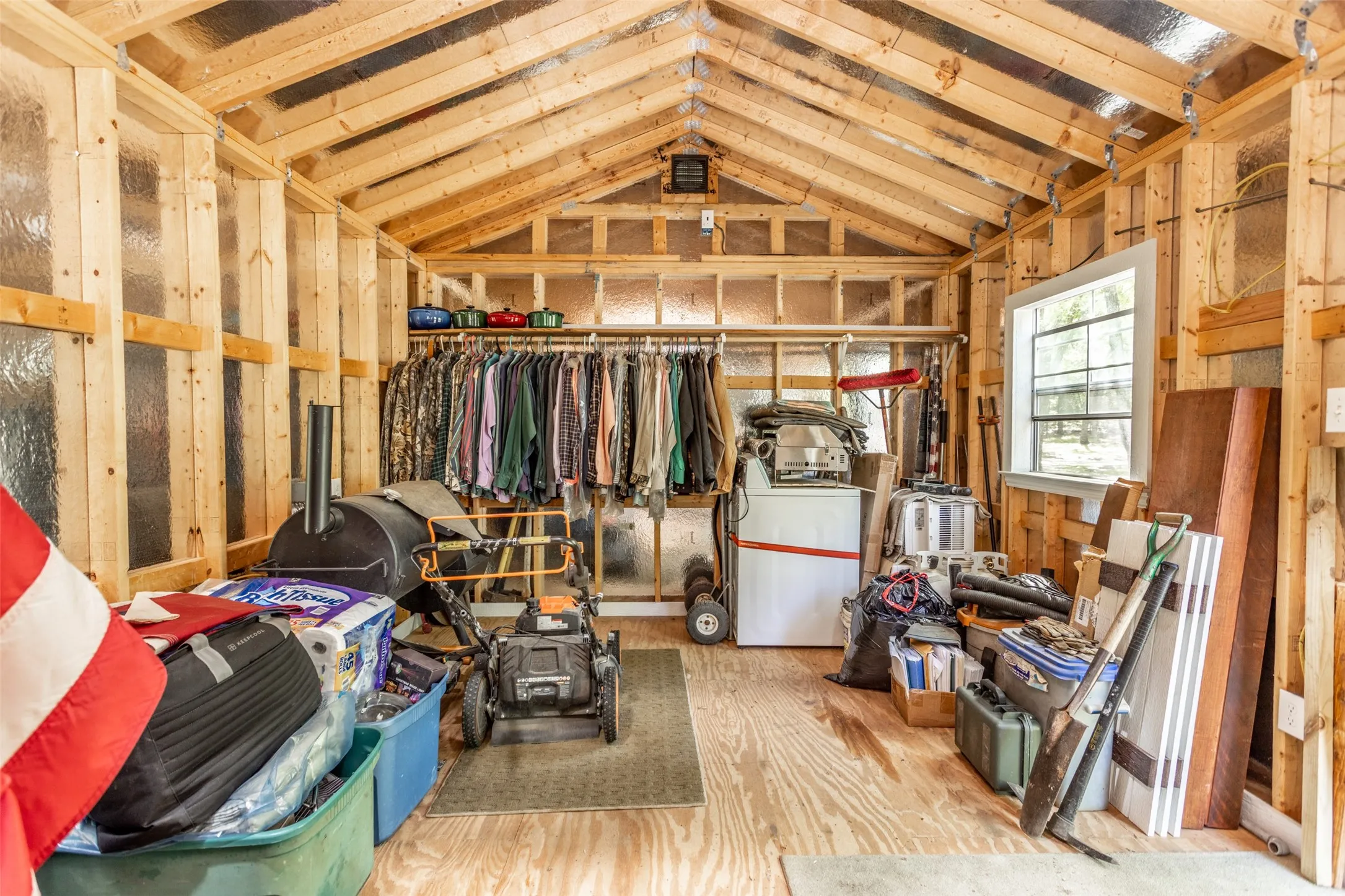 Inside of 12x24 Storage building