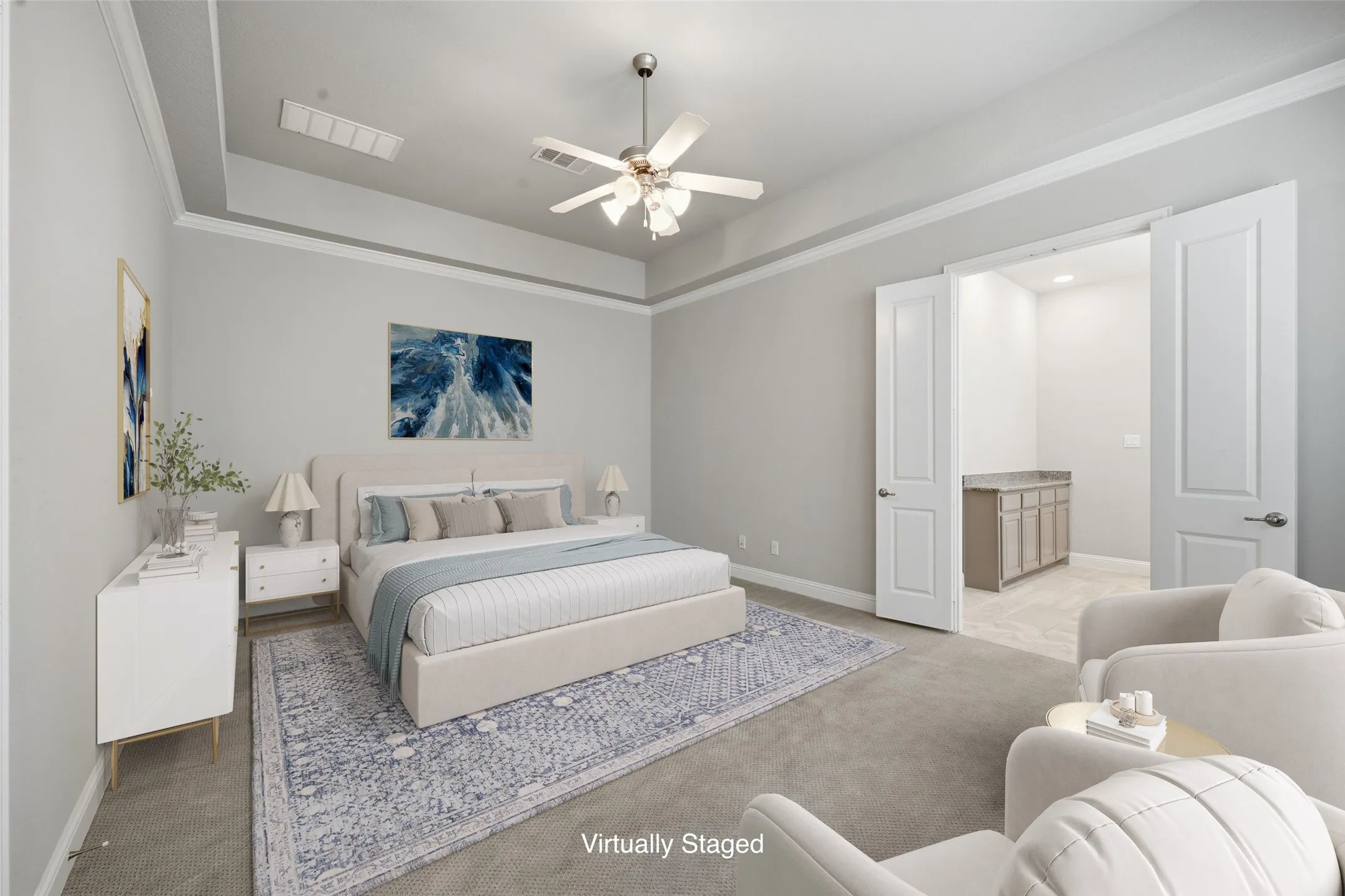 1st Floor Master Bedroom Virtually Staged