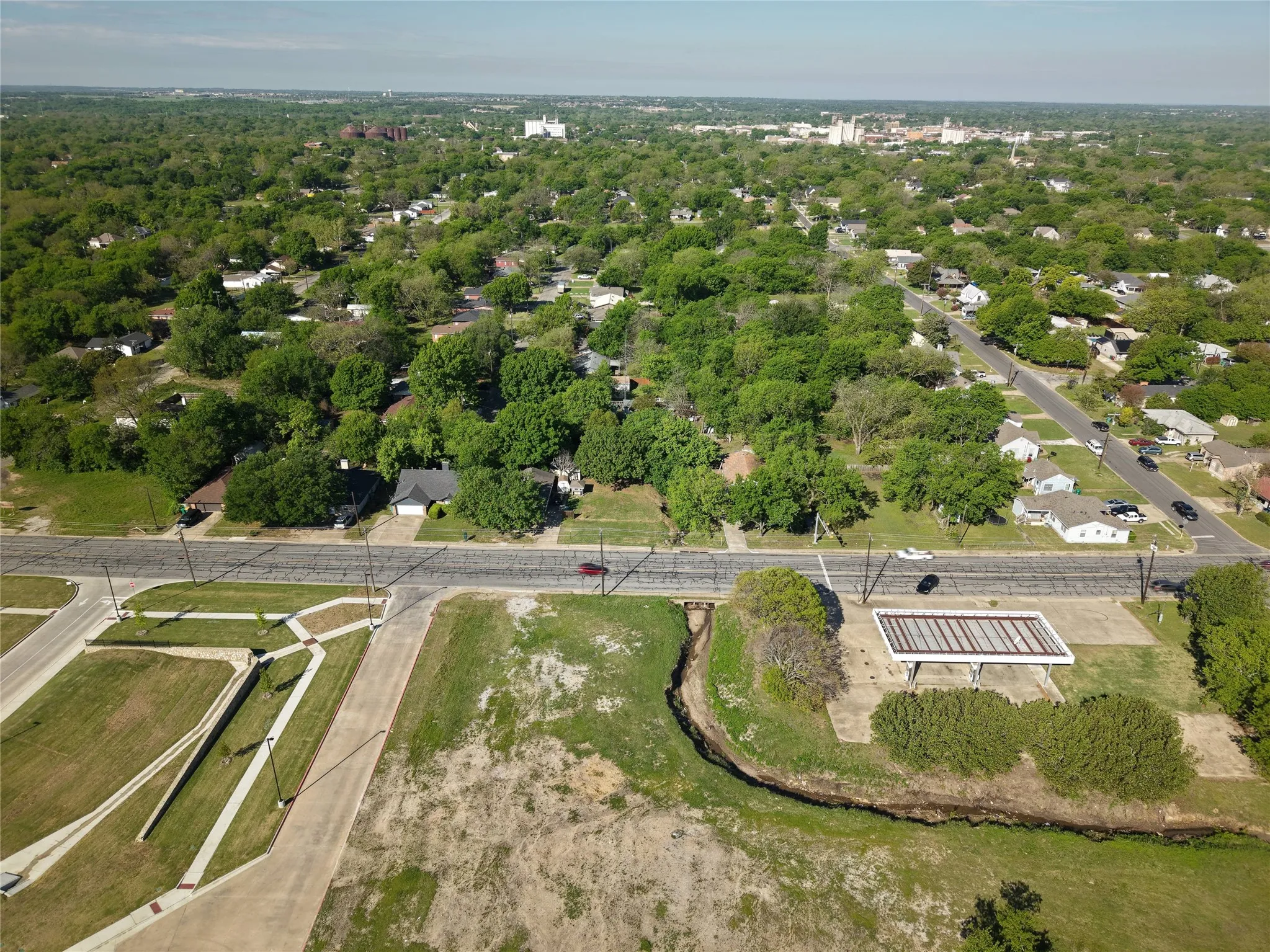 Aerial overview of property's location
