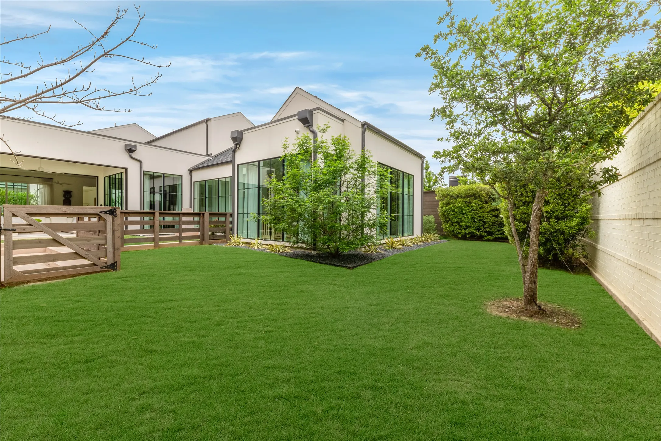 Turfed backyard