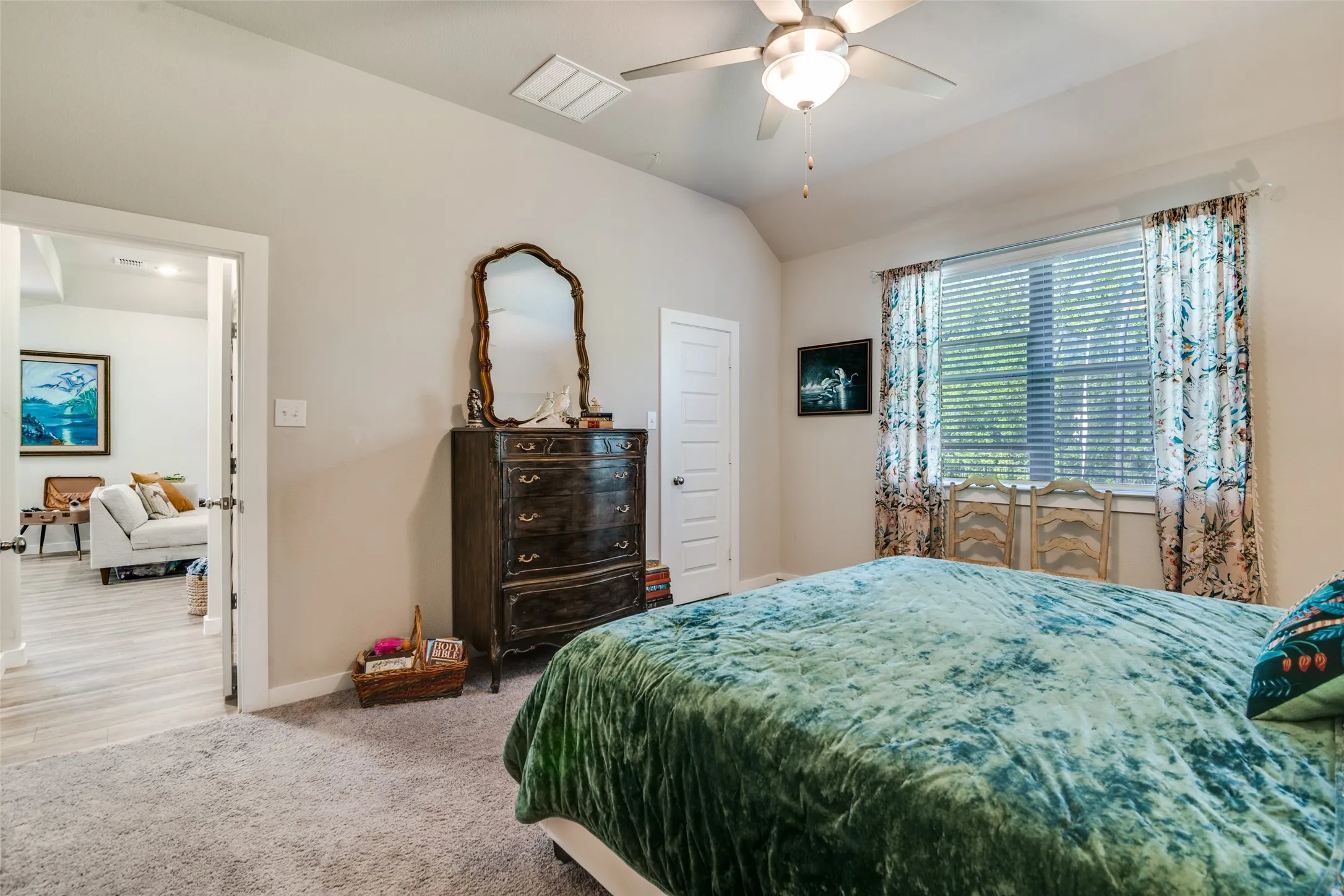 Primary bedroom with 2 walk in closets and ensuite bath
