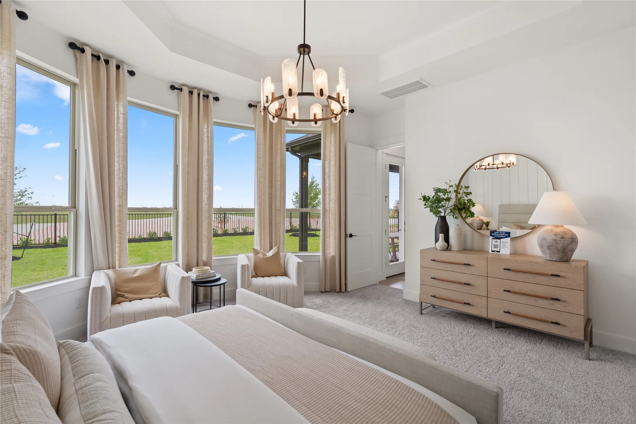 *Model Representation - Owner's suite with gorgeous windows