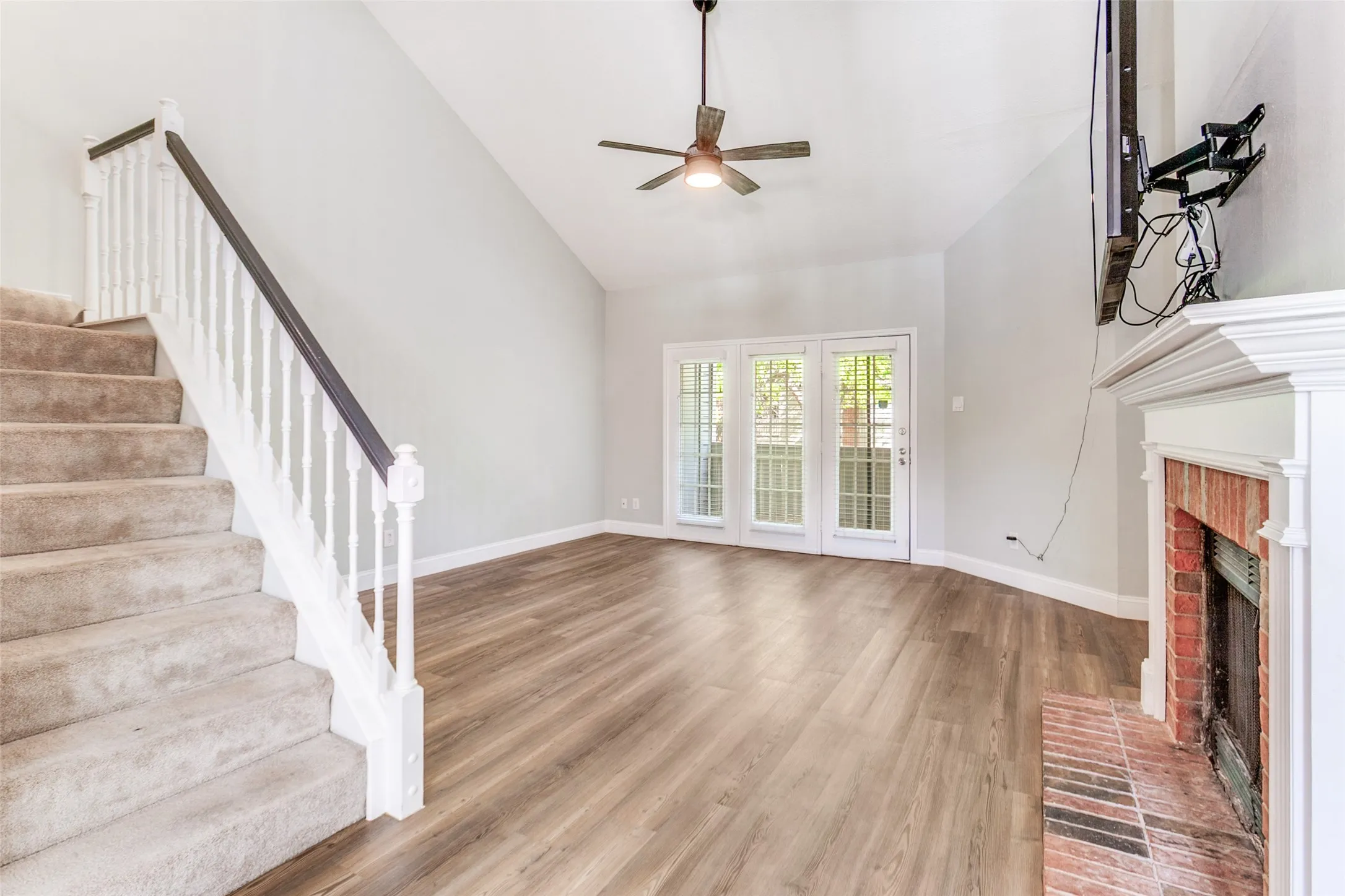 Open, well lit living room