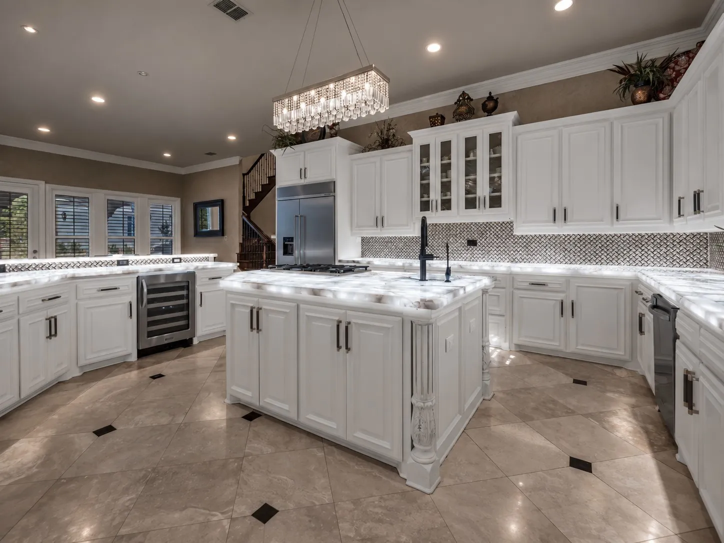 Yes the countertops glow!