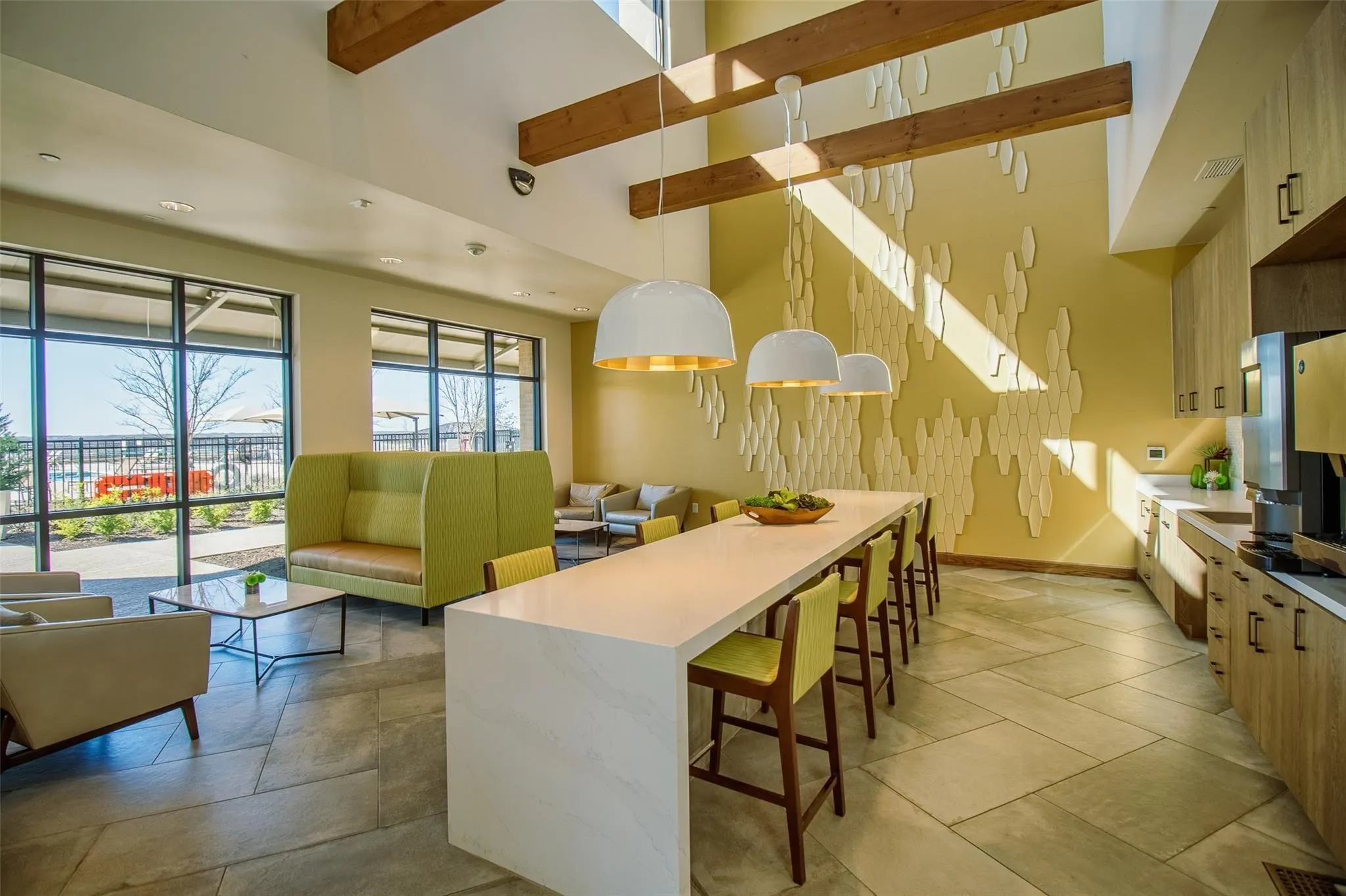 kitchen area in amenity center