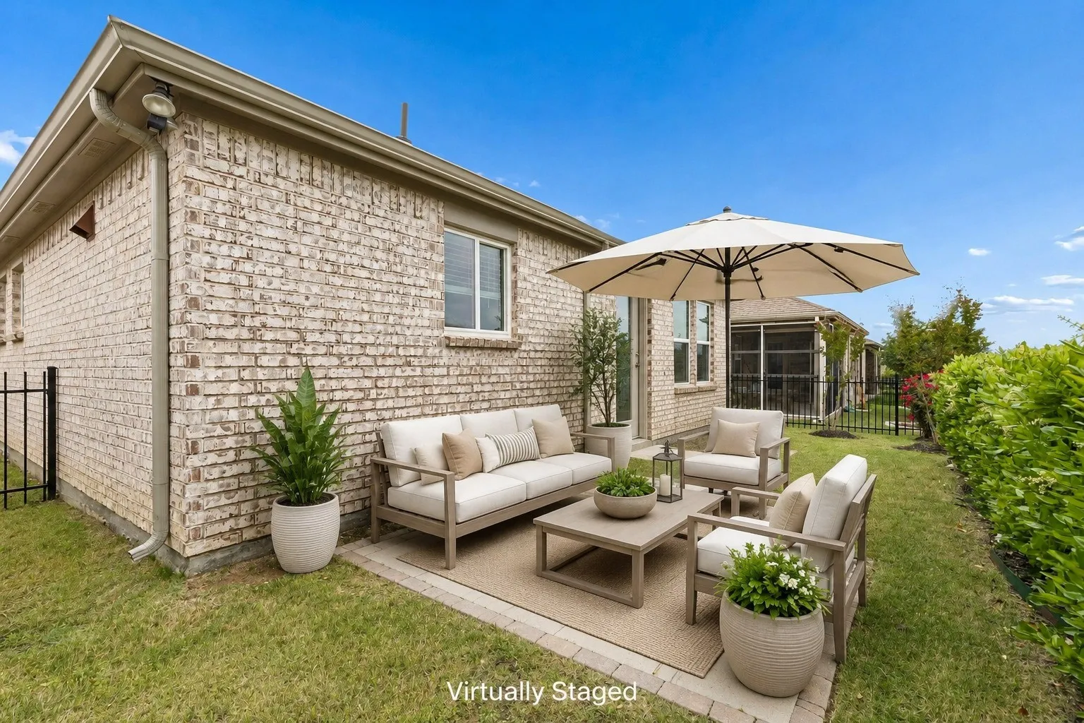 outdoor patio ideal for entertaining