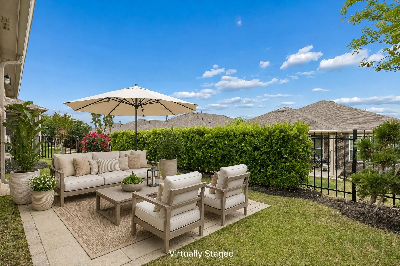 Outdoor patio ideal for entertaining