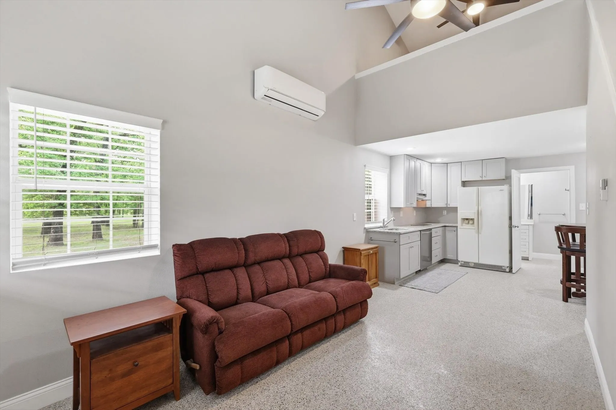 Mini-split heating and cooling in living area