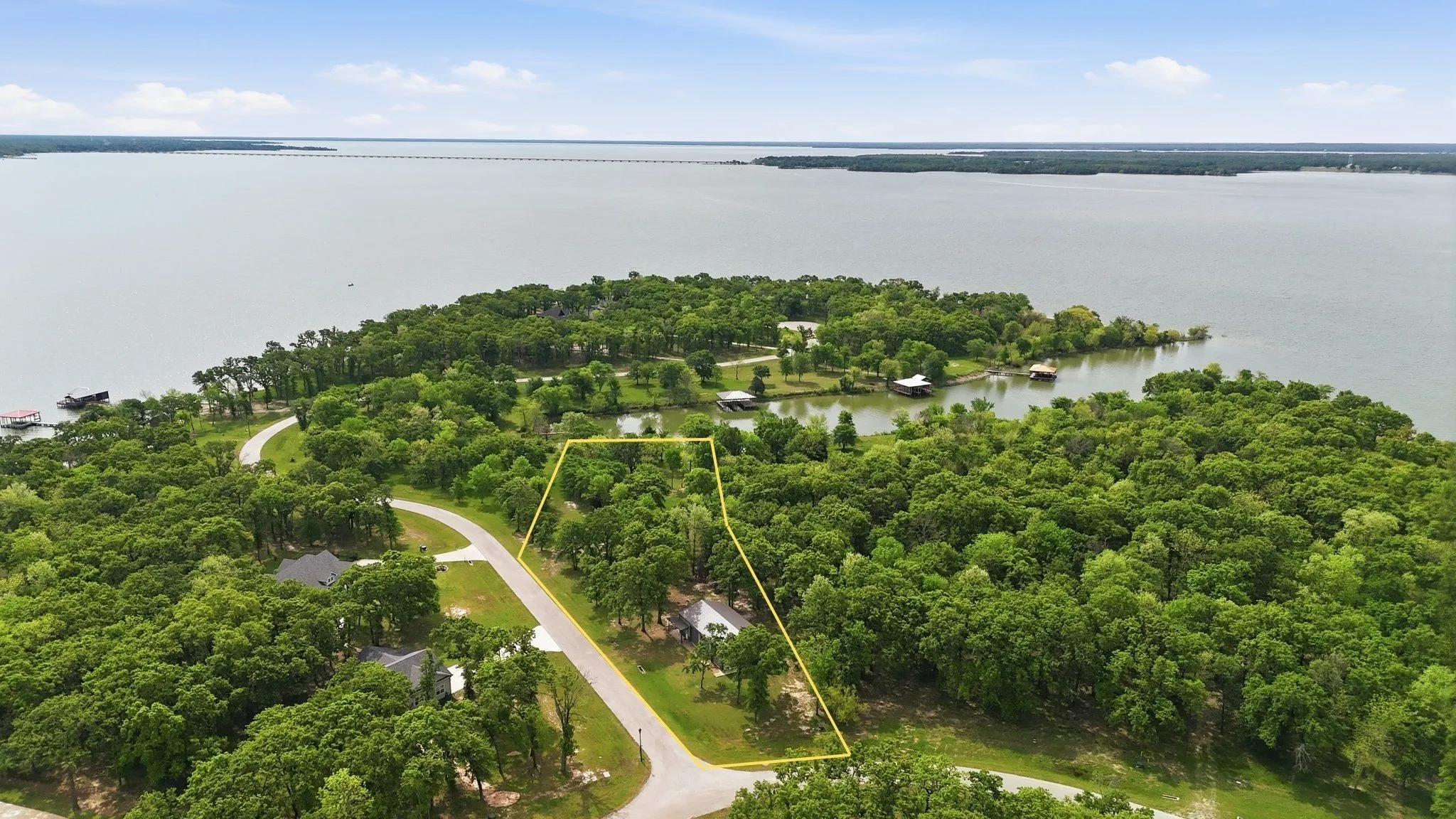 Approximate outline showing the land. Future house would go just beyond the metal building
