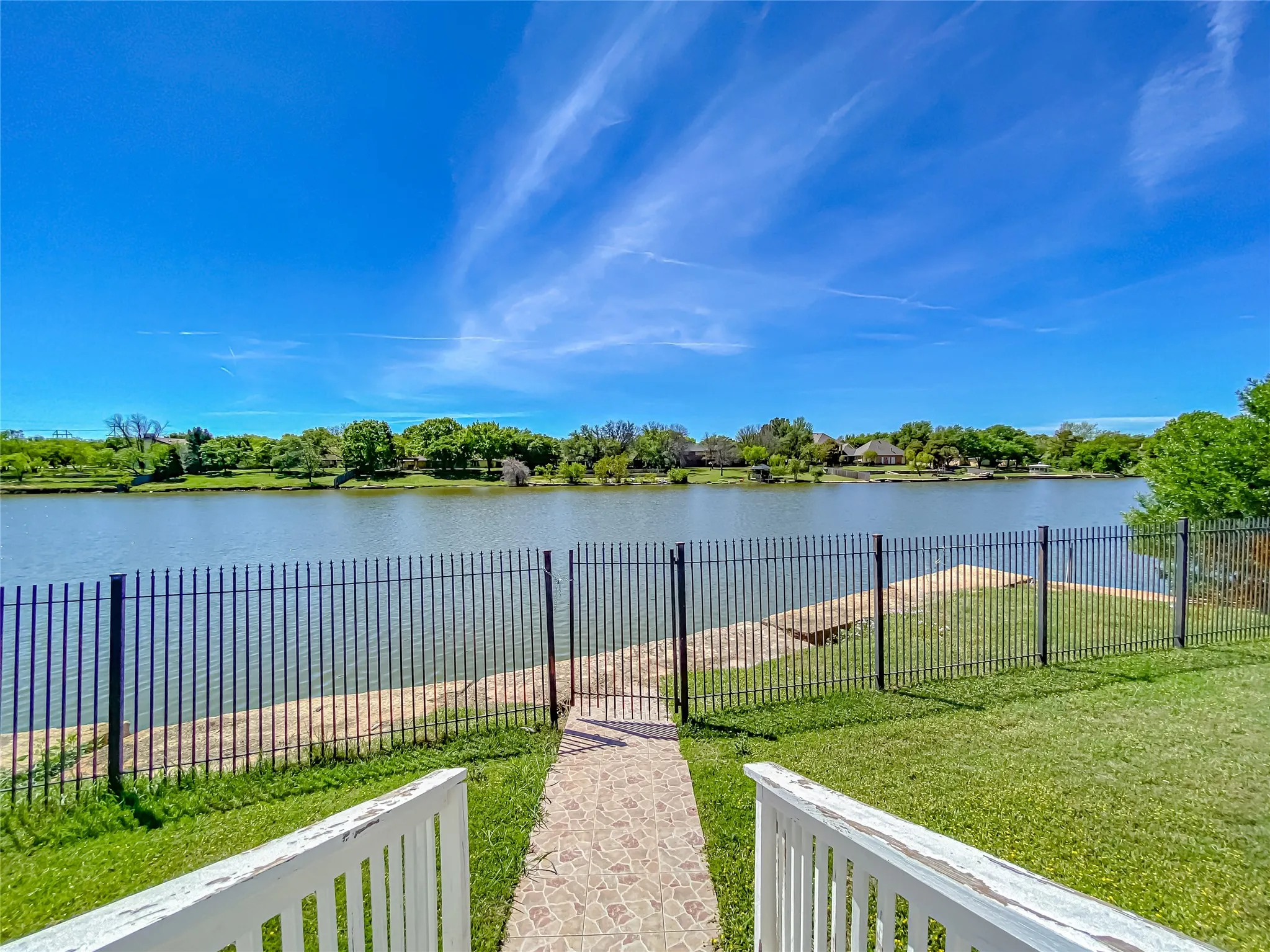 Water view featuring a gate