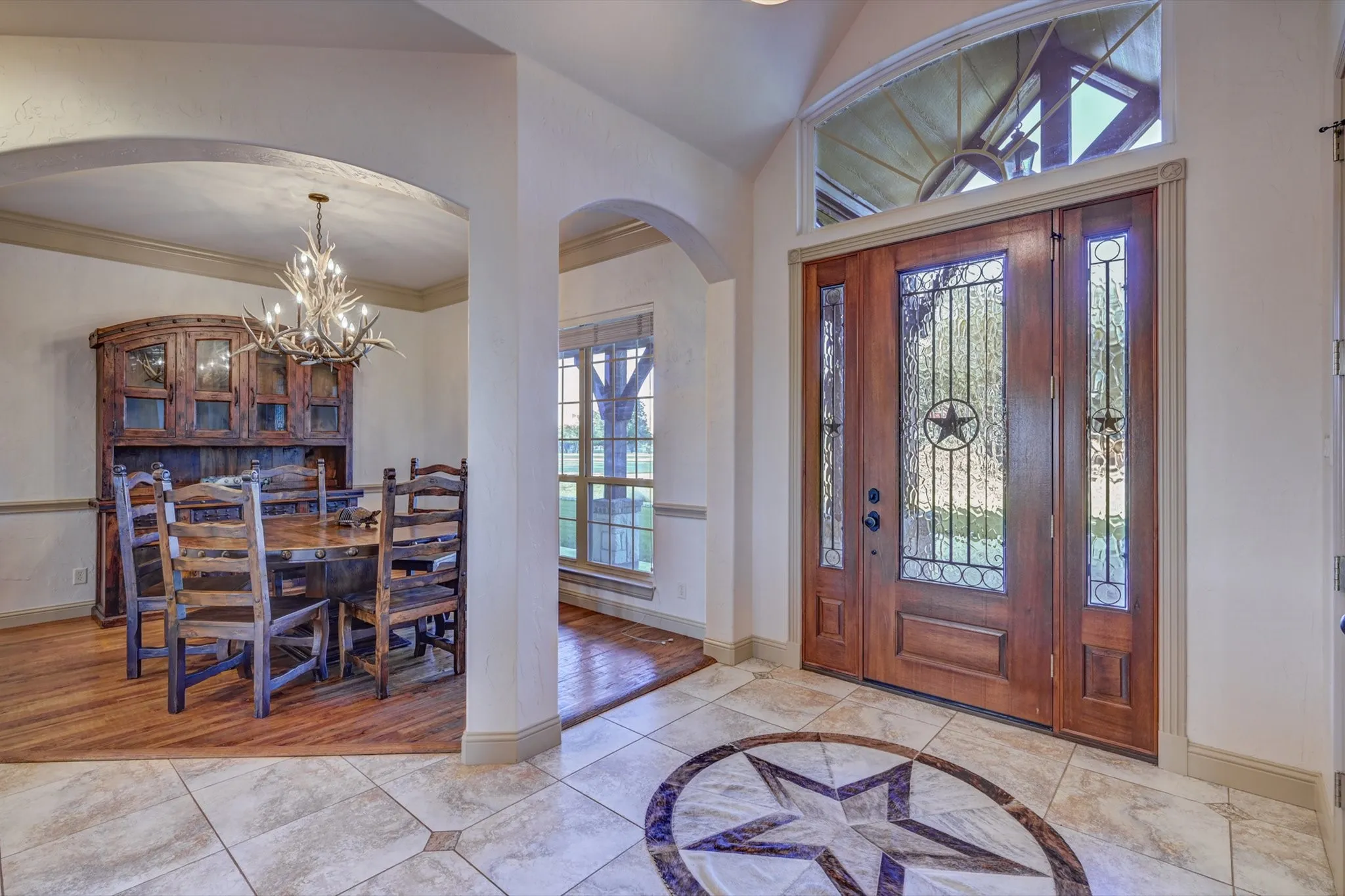 Dining room and entry area