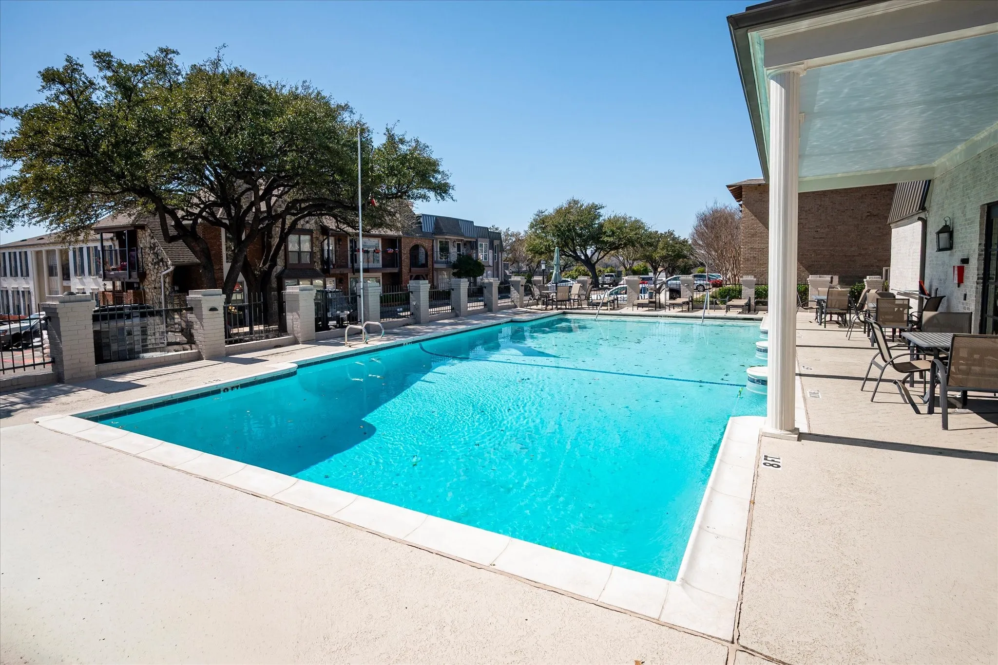 What a beautiful community pool.  So well cared for and very inviting.