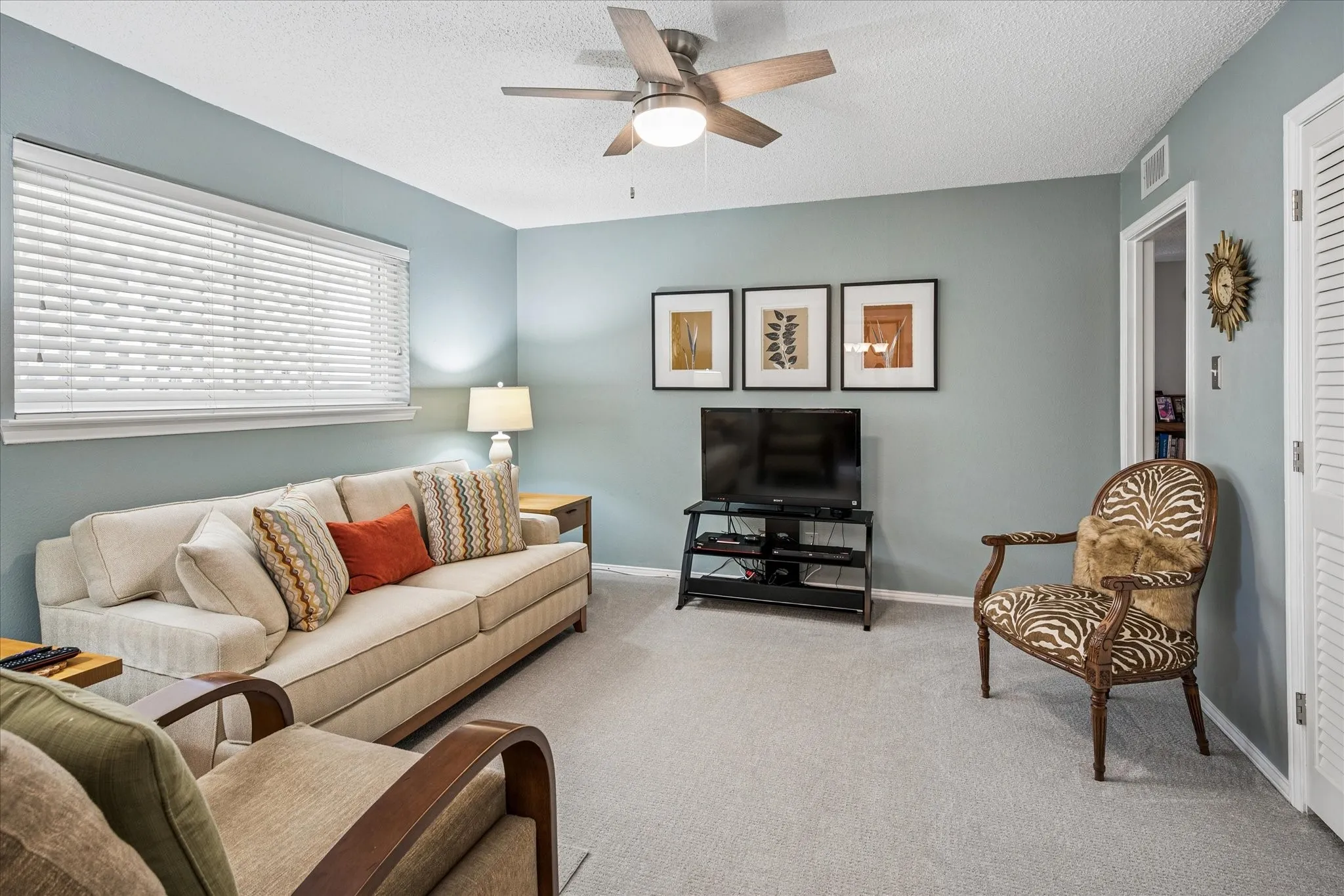 This is the third bedroom, currently used as a den.