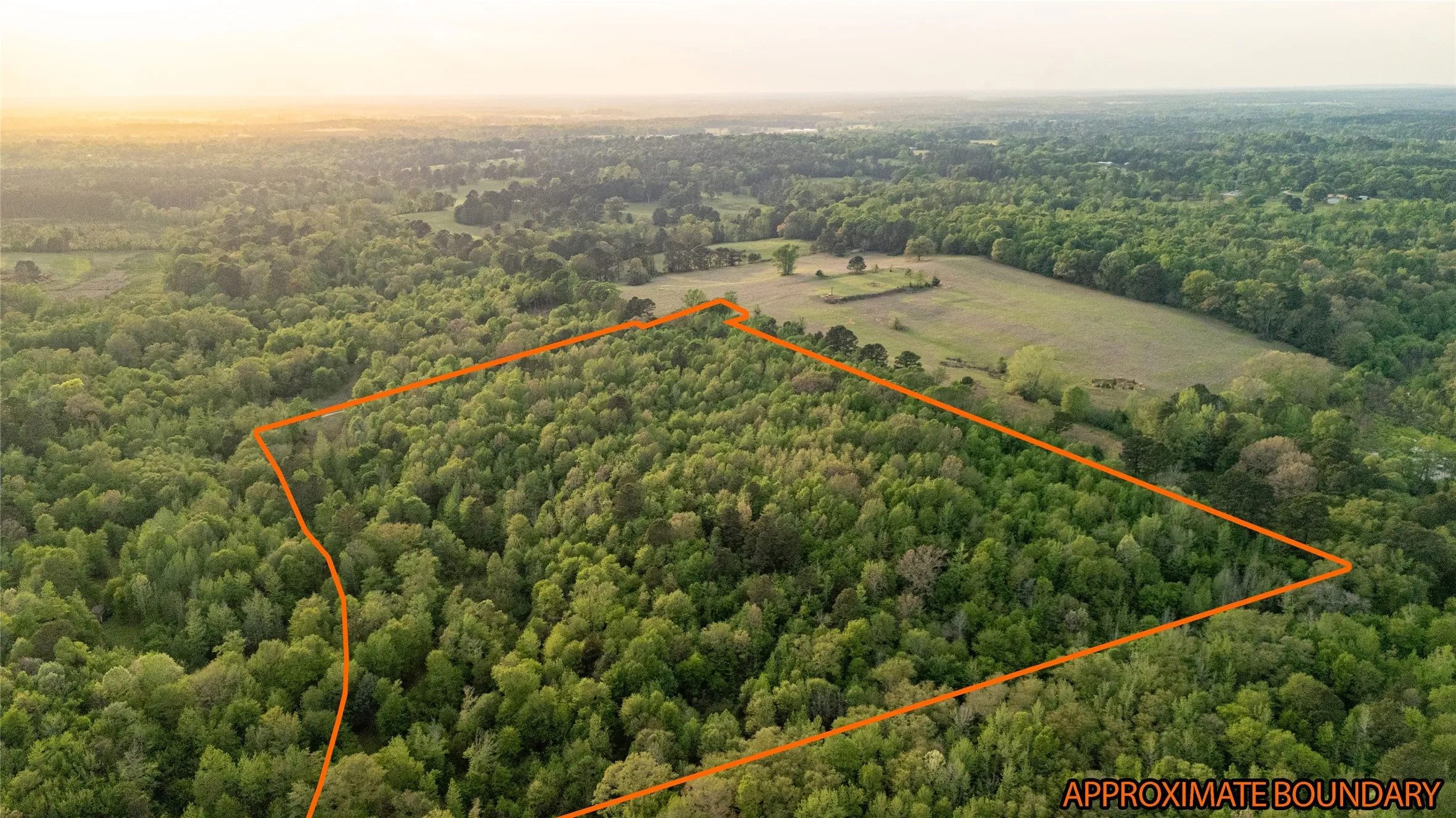 Aerial view of property's location featuring property boundaries highlighted