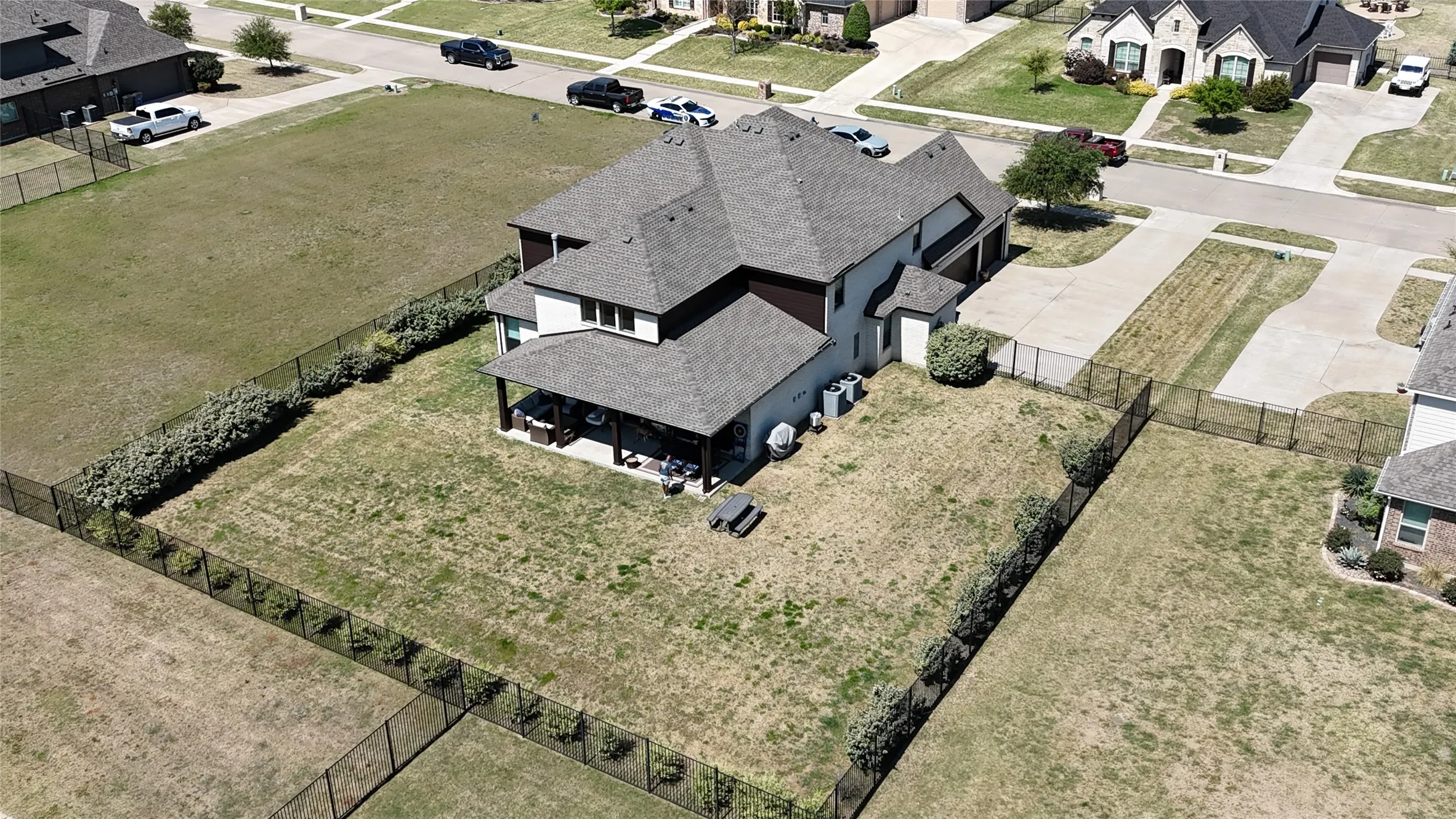 Aerial View of Expansive Backyard on .44 Acre Lot