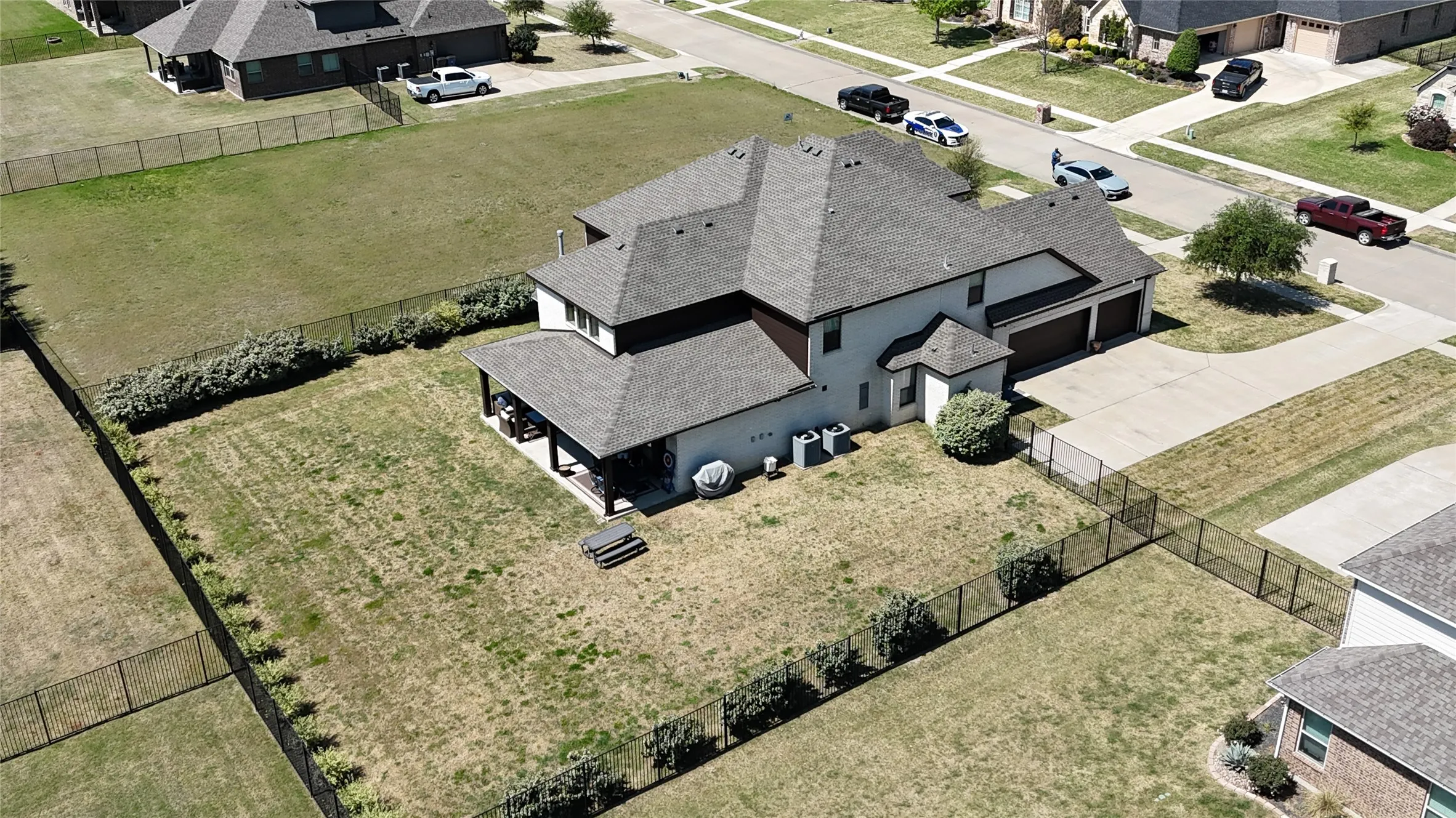 Aerial View of Expansive Backyard on .44 Acre Lot