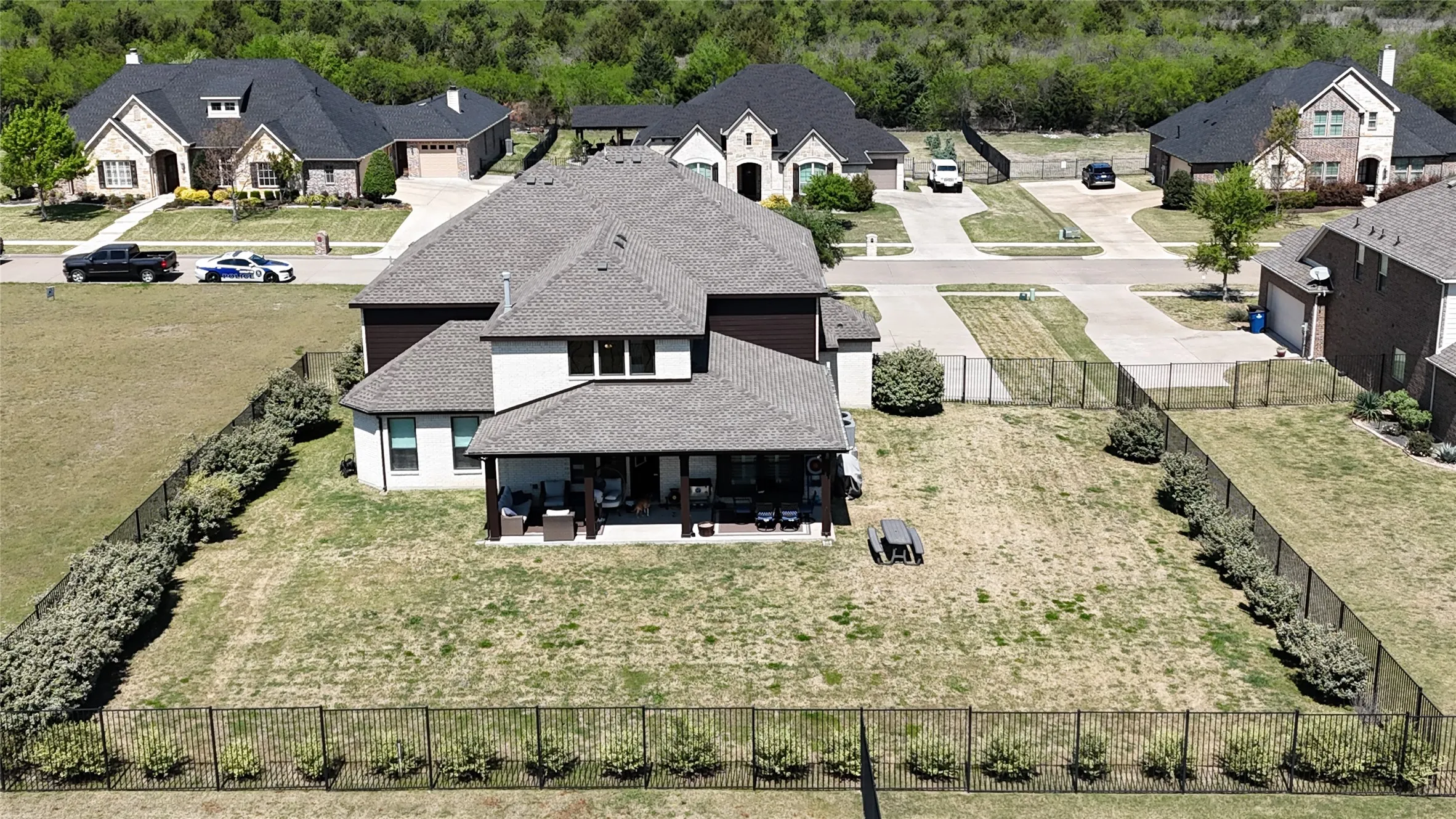 Aerial View of Expansive Backyard on .44 Acre Lot