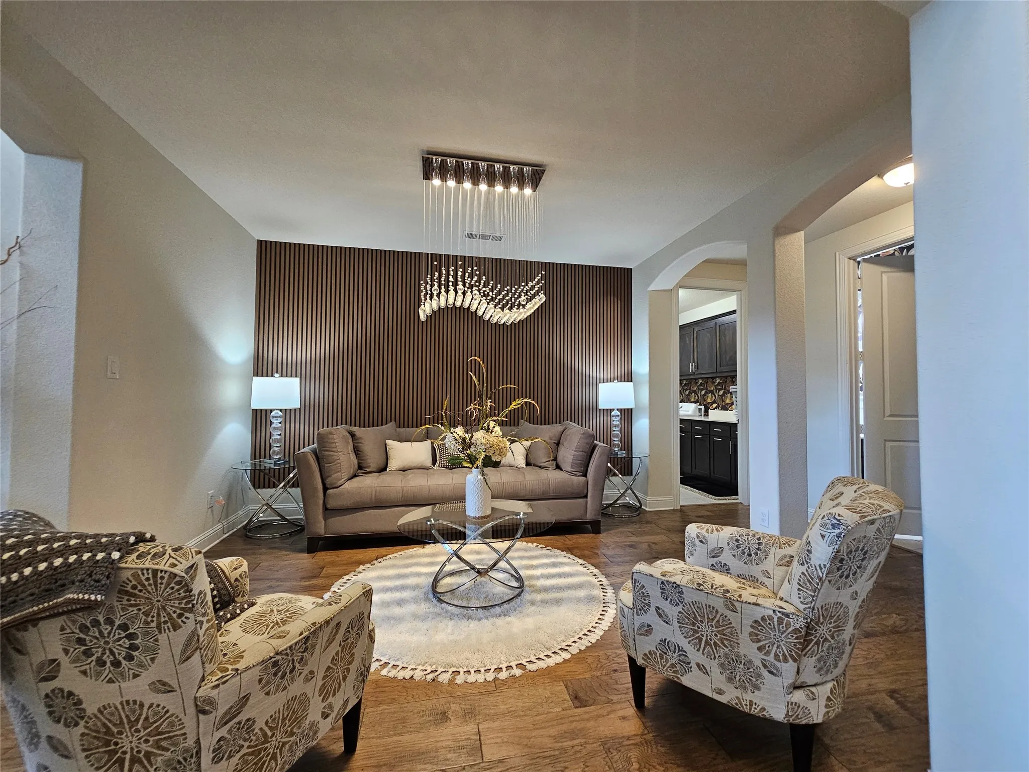 Elegant Formal Room with Designer Chandelier