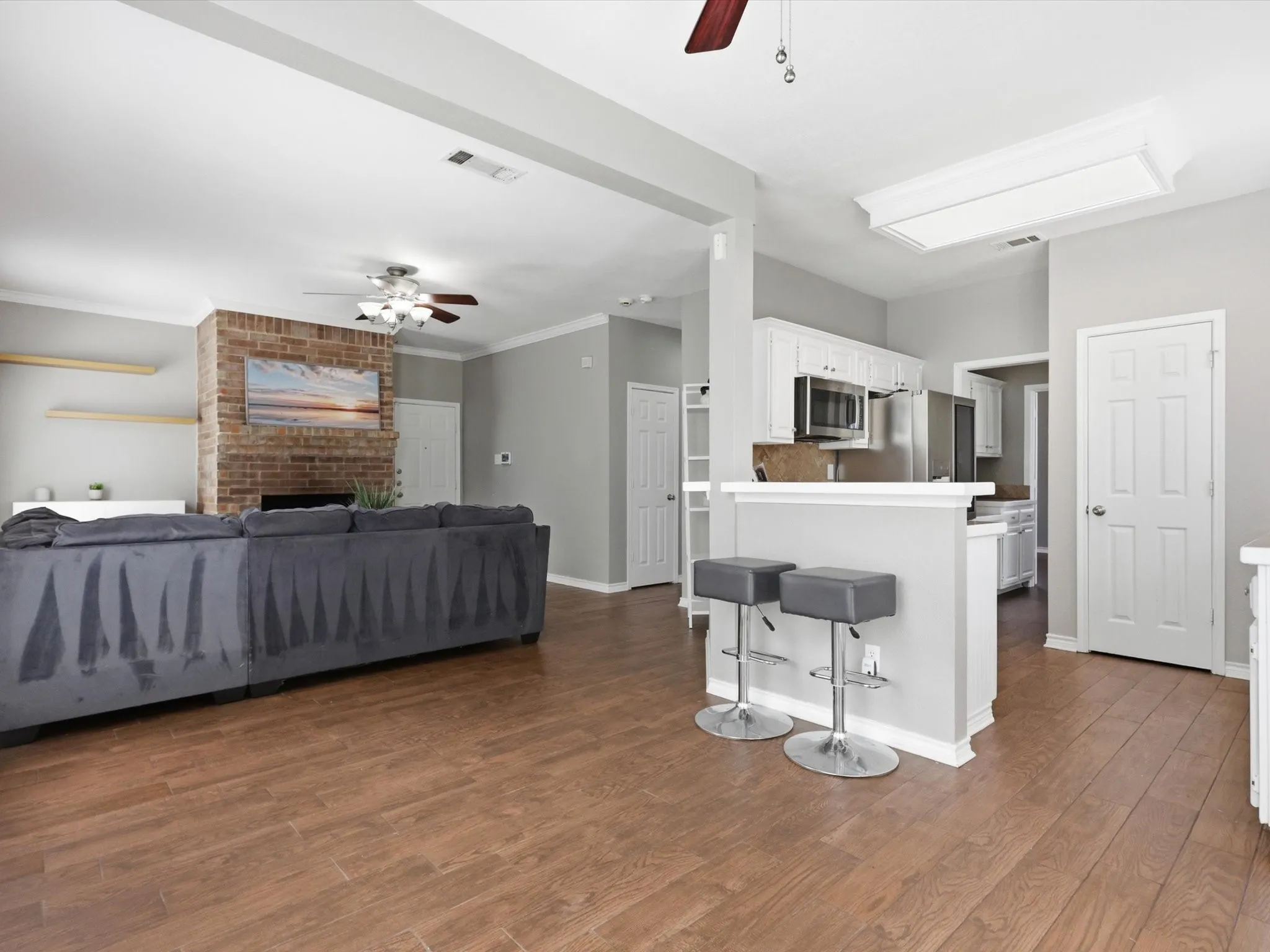 Breakfast Nook look into Family Room