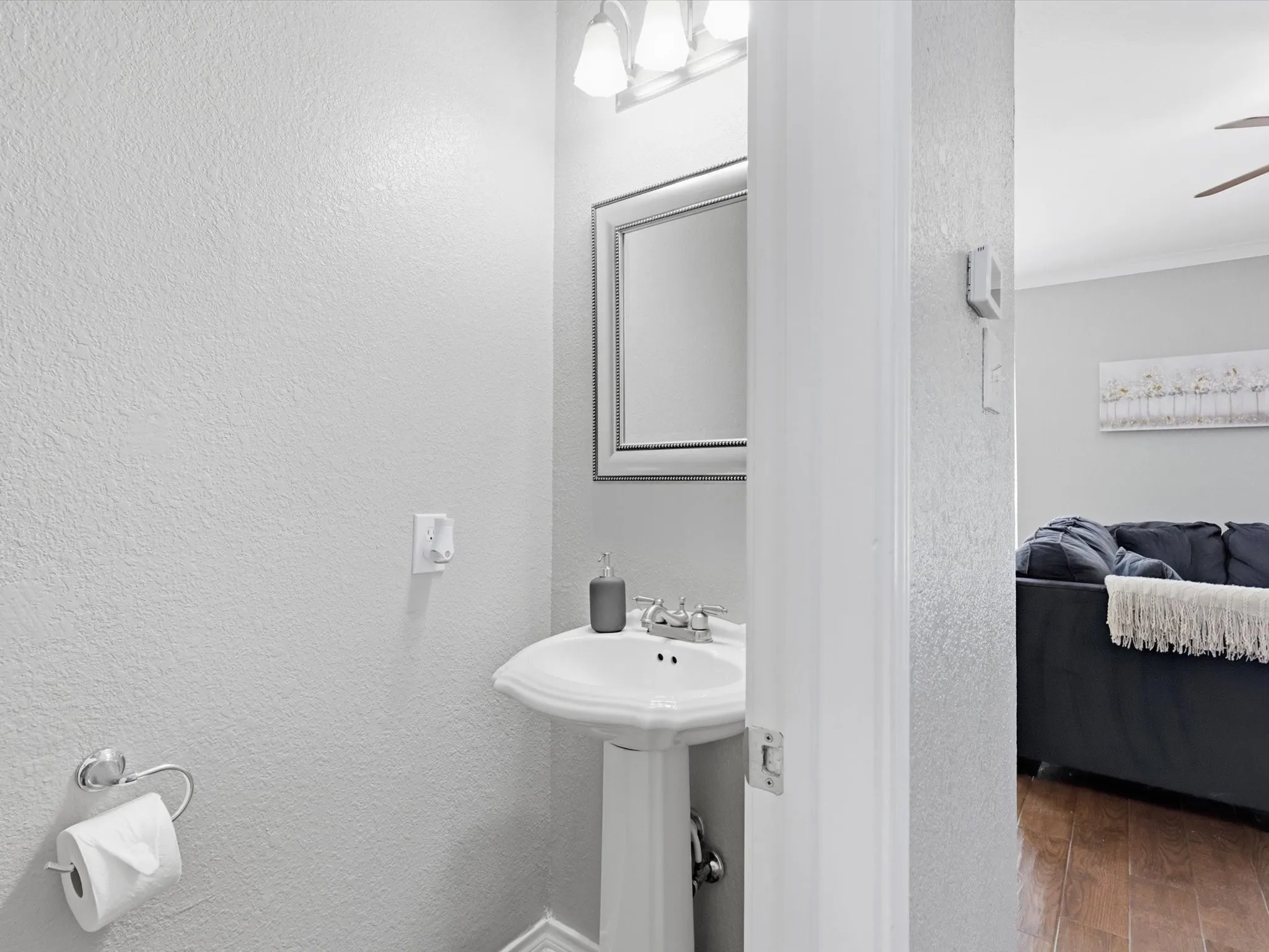 Half bath downstairs for your guests