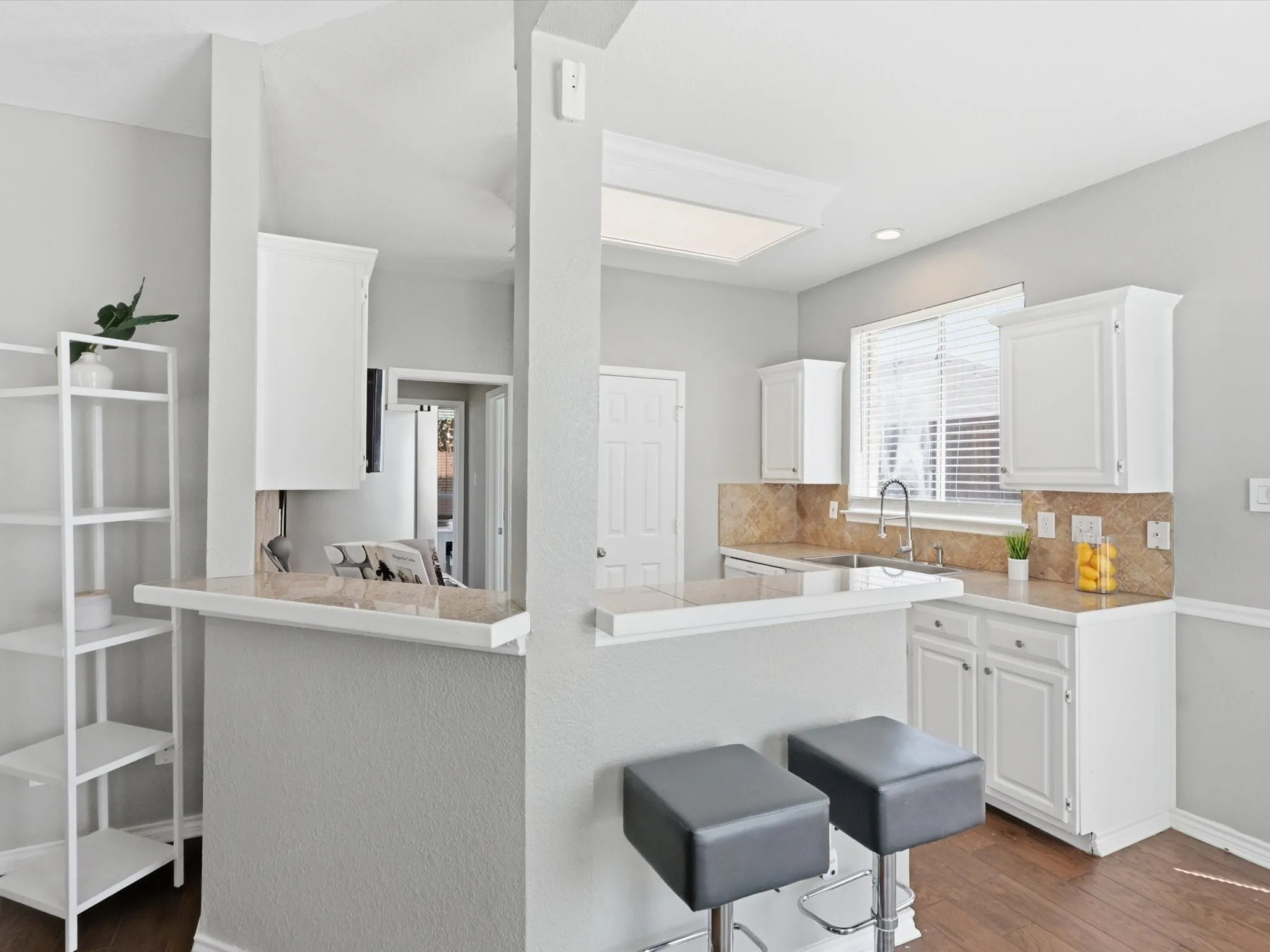 Kitchen with barstool seating