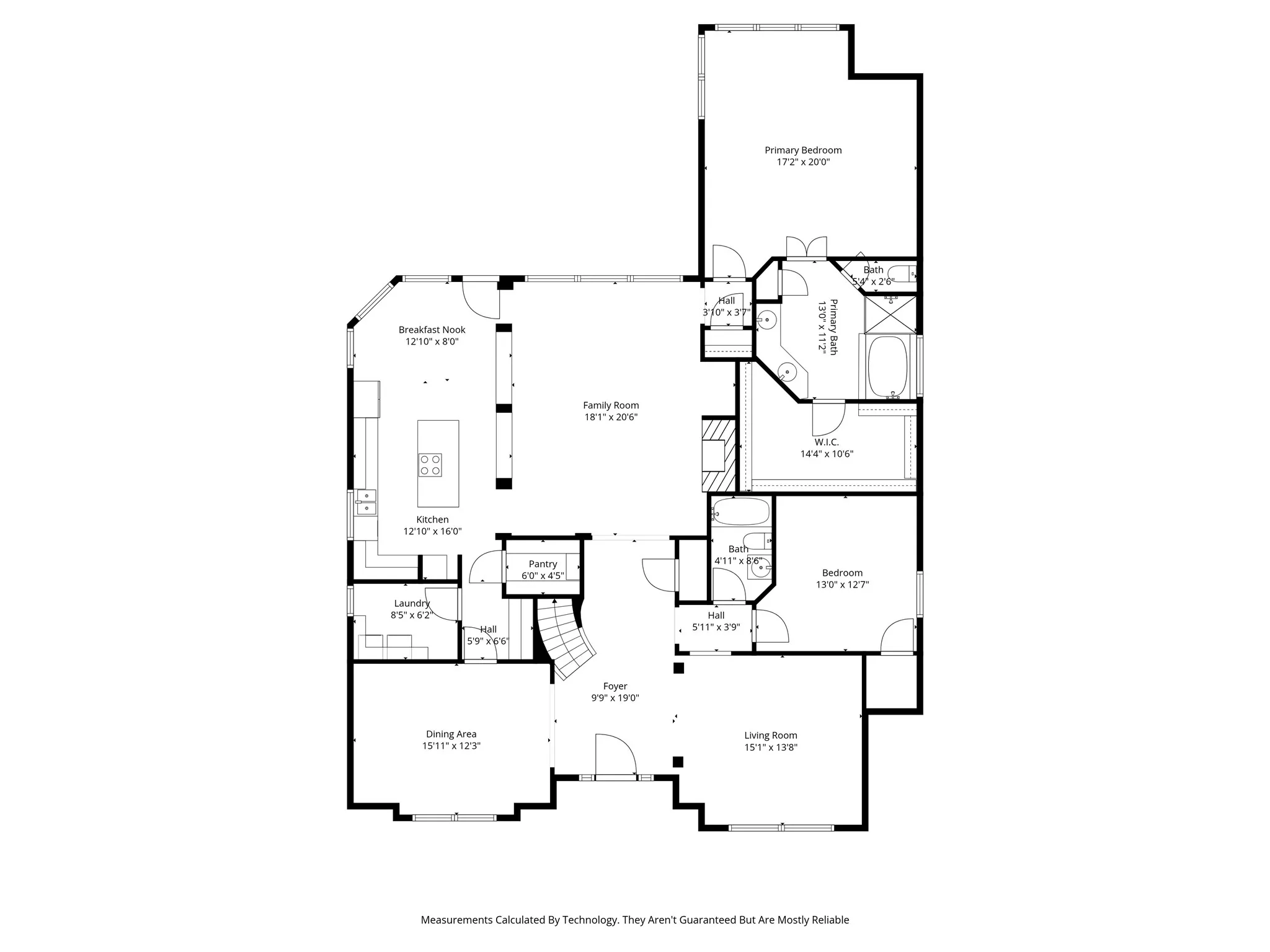 This is the main floor with two bedrooms and two bathrooms!  This floor also features both dining areas and two living areas!  Space for everyone!  This is a great multi generational home!