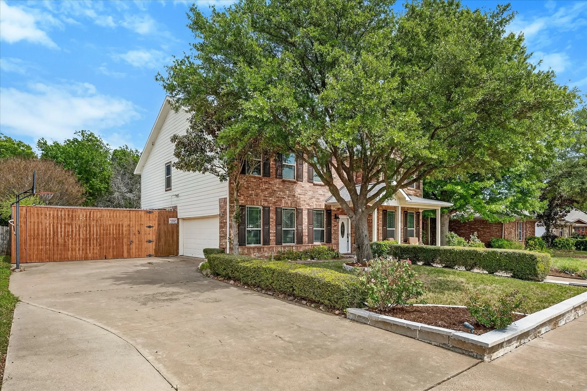 Extended drive provides ample parking for family and friends