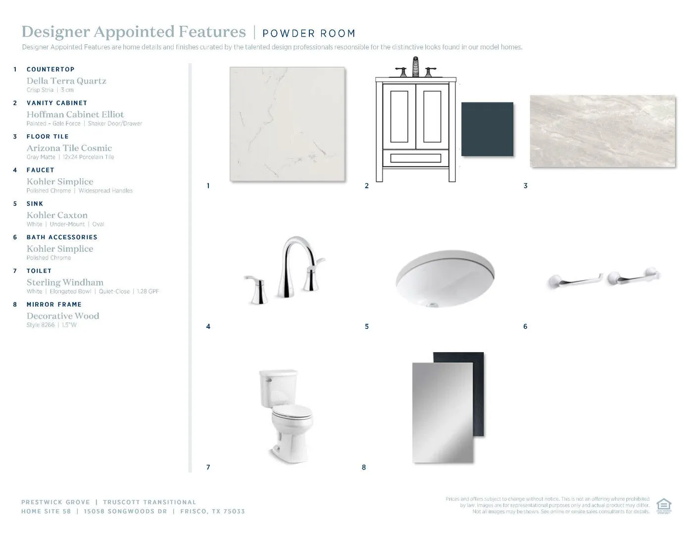 Truscott Transitional-Powder Room Selections